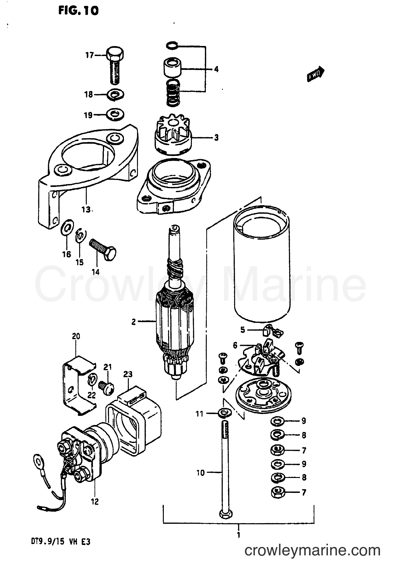 Suzuki Marine DT15 - STARTING MOTOR