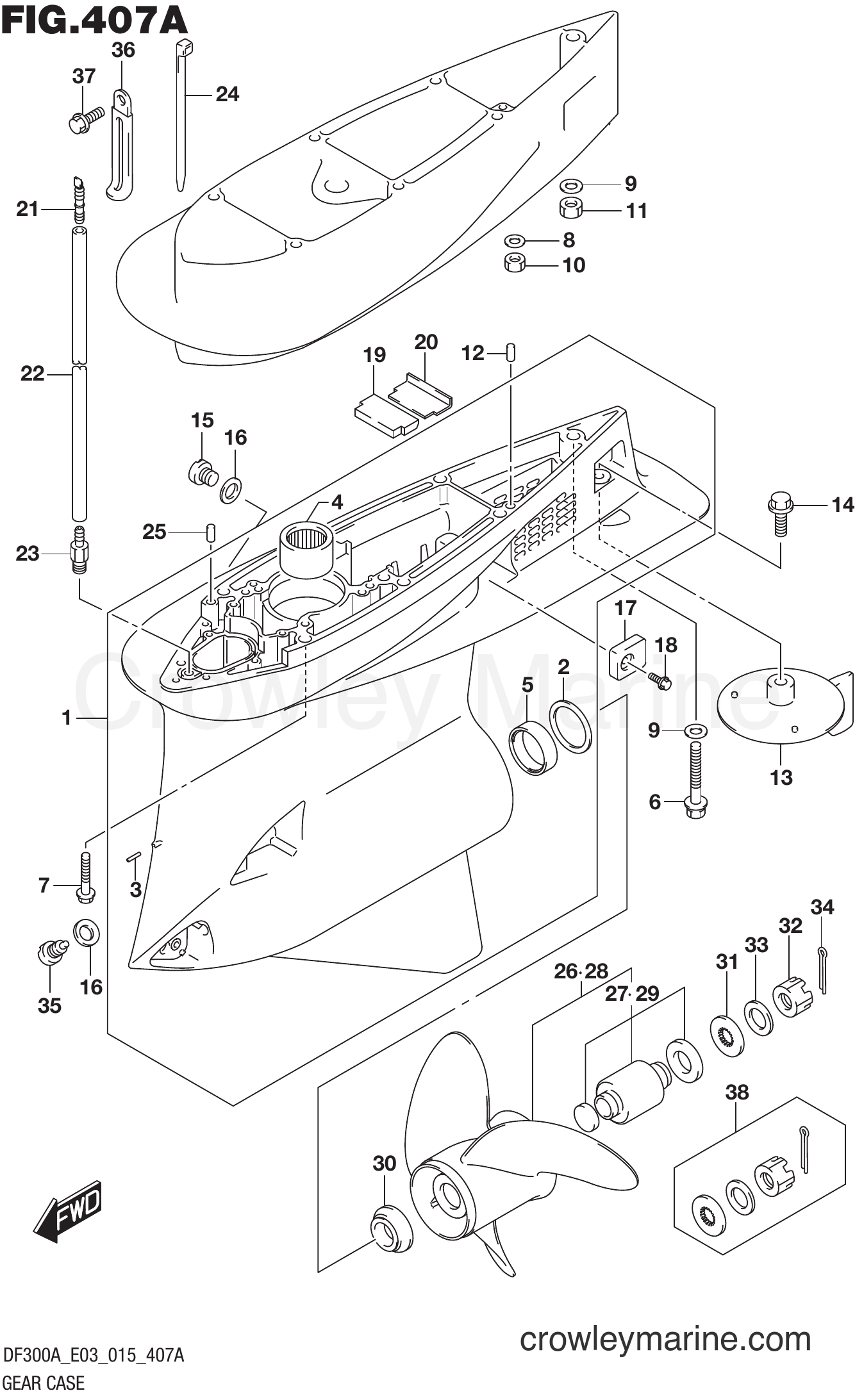 Suzuki Marine DF250AP 510001~ - GEAR CASE