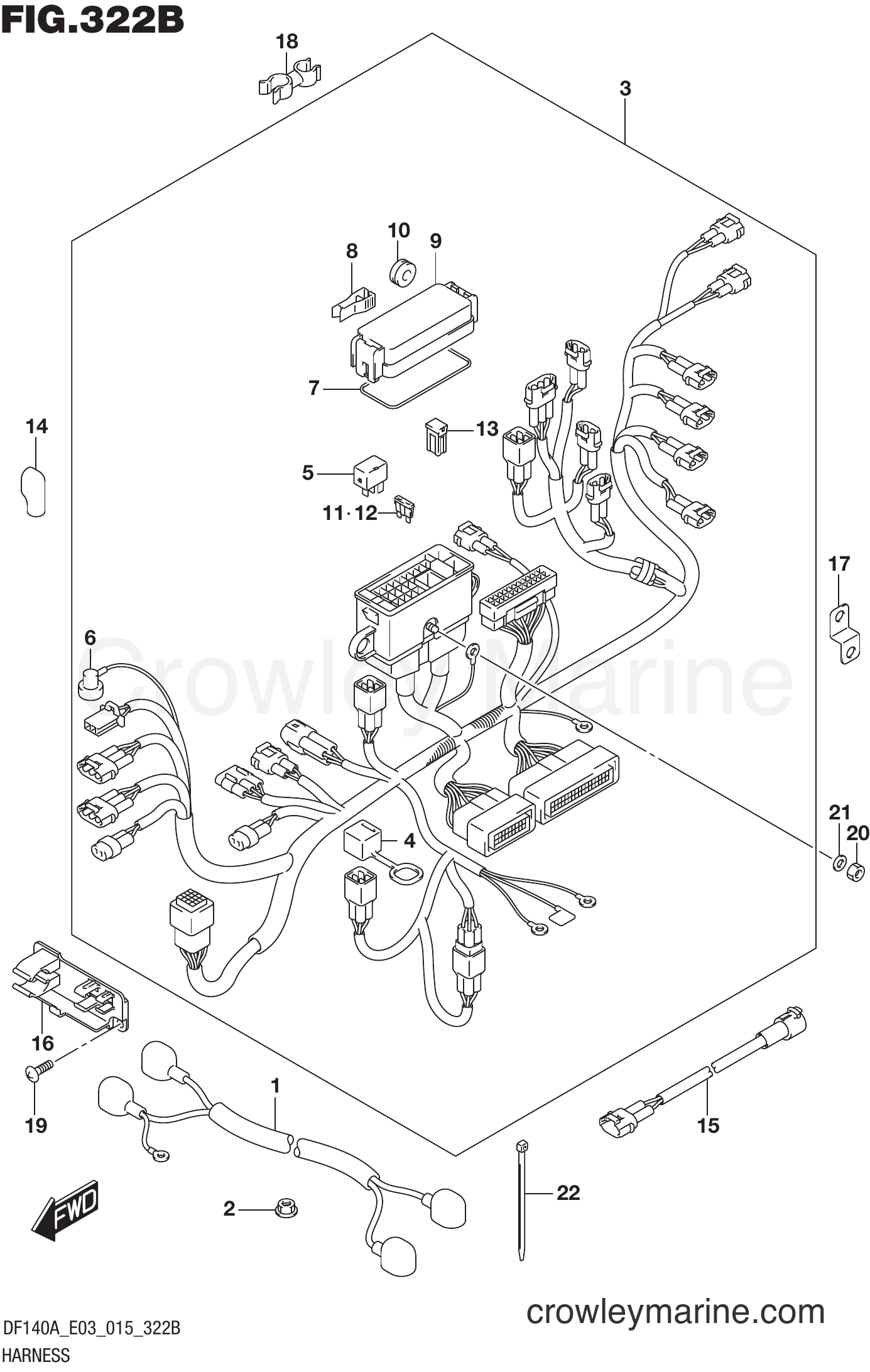 Suzuki Marine DF115A 510001~ - HARNESS (DF115AT E03)