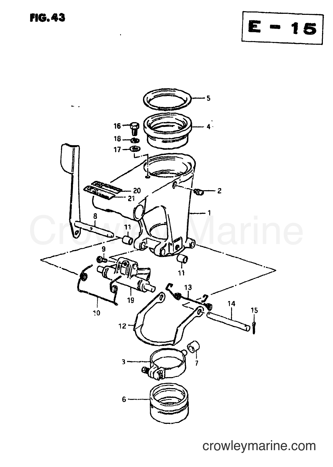 Suzuki Marine DT9 - SWIVEL BRACKET