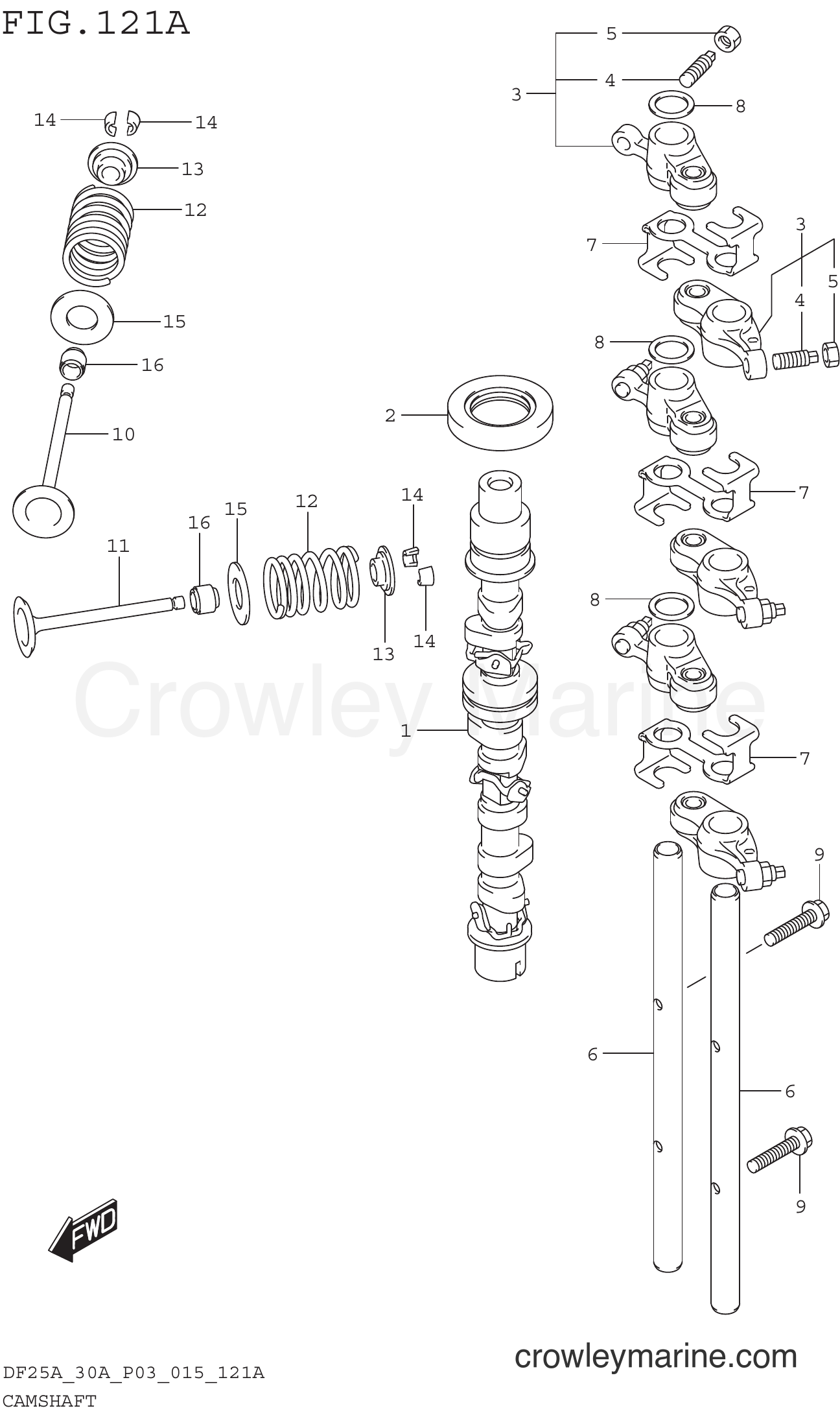 Suzuki Marine DF25AT 510001~ - CAMSHAFT
