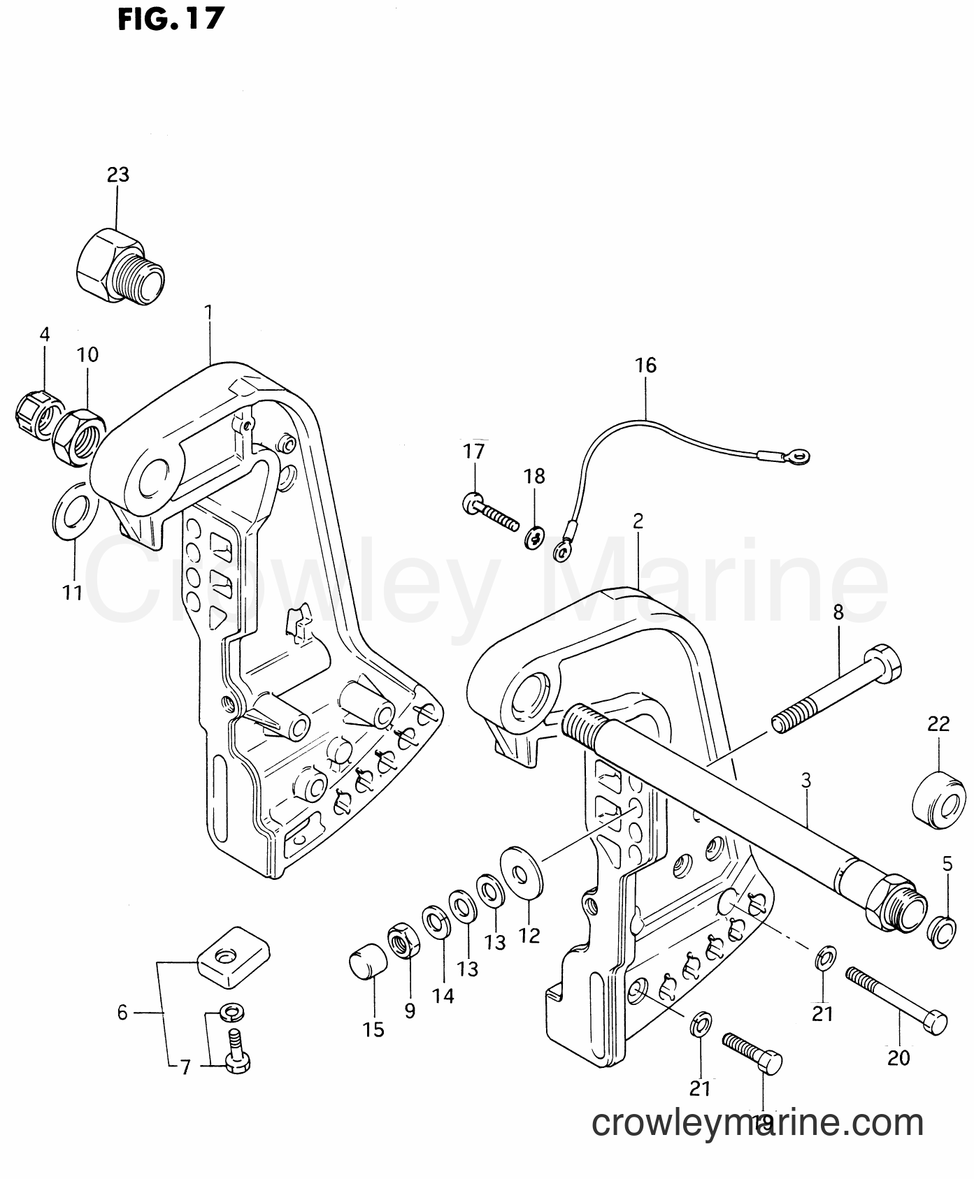 Suzuki Marine DT85 - CLAMP BRACKET
