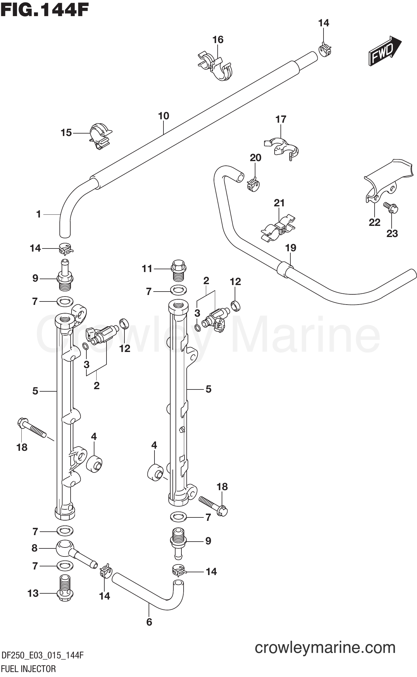 Suzuki Marine DF250T 51001~ - FUEL INJECTOR (DF250Z E03)