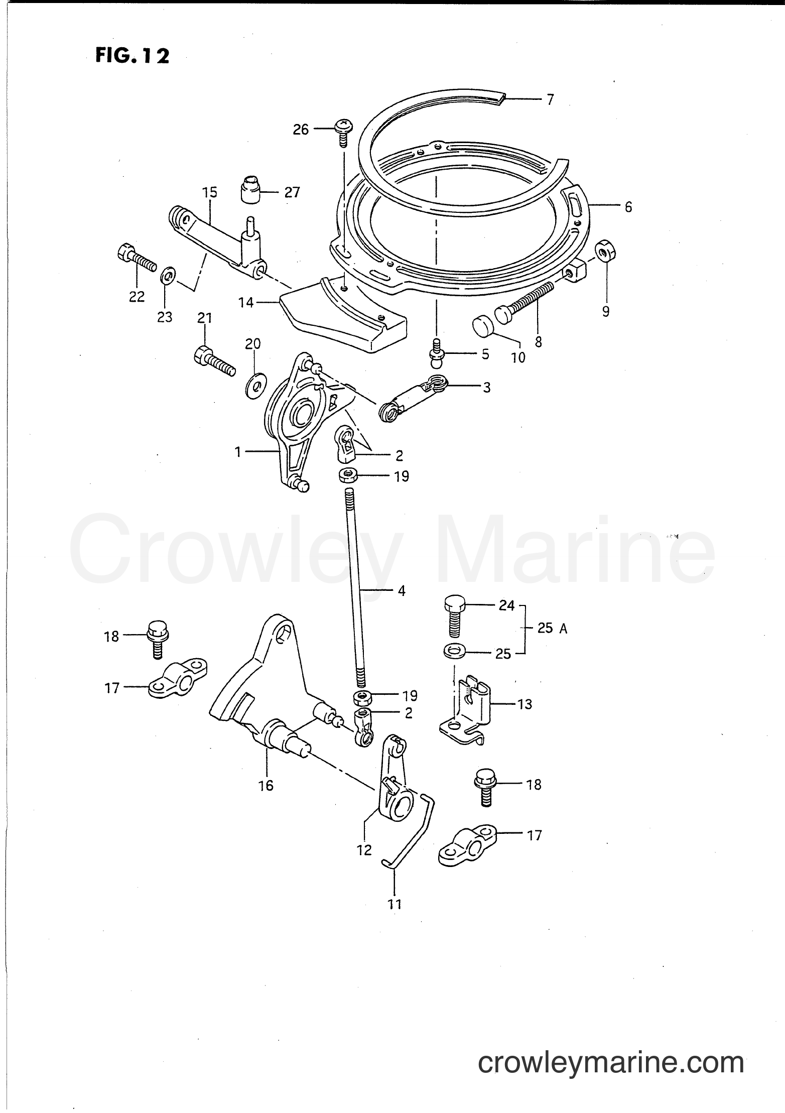 Suzuki Marine PU40 - THROTTLE CONTROL