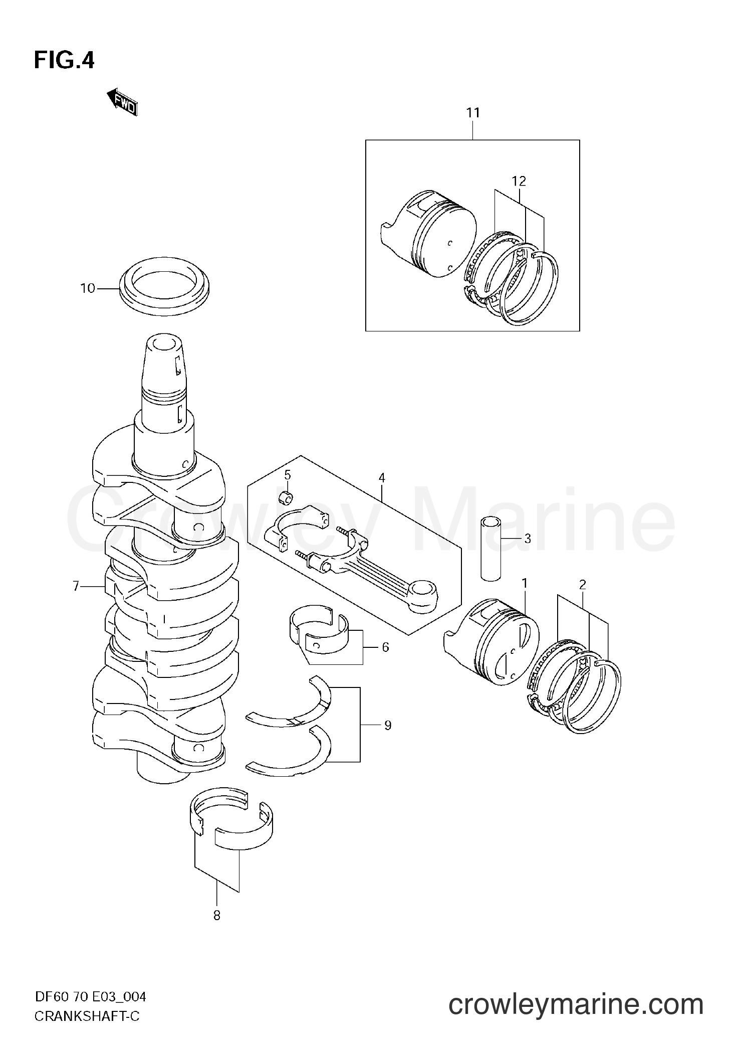 Suzuki Marine DF60 - CRANKSHAFT