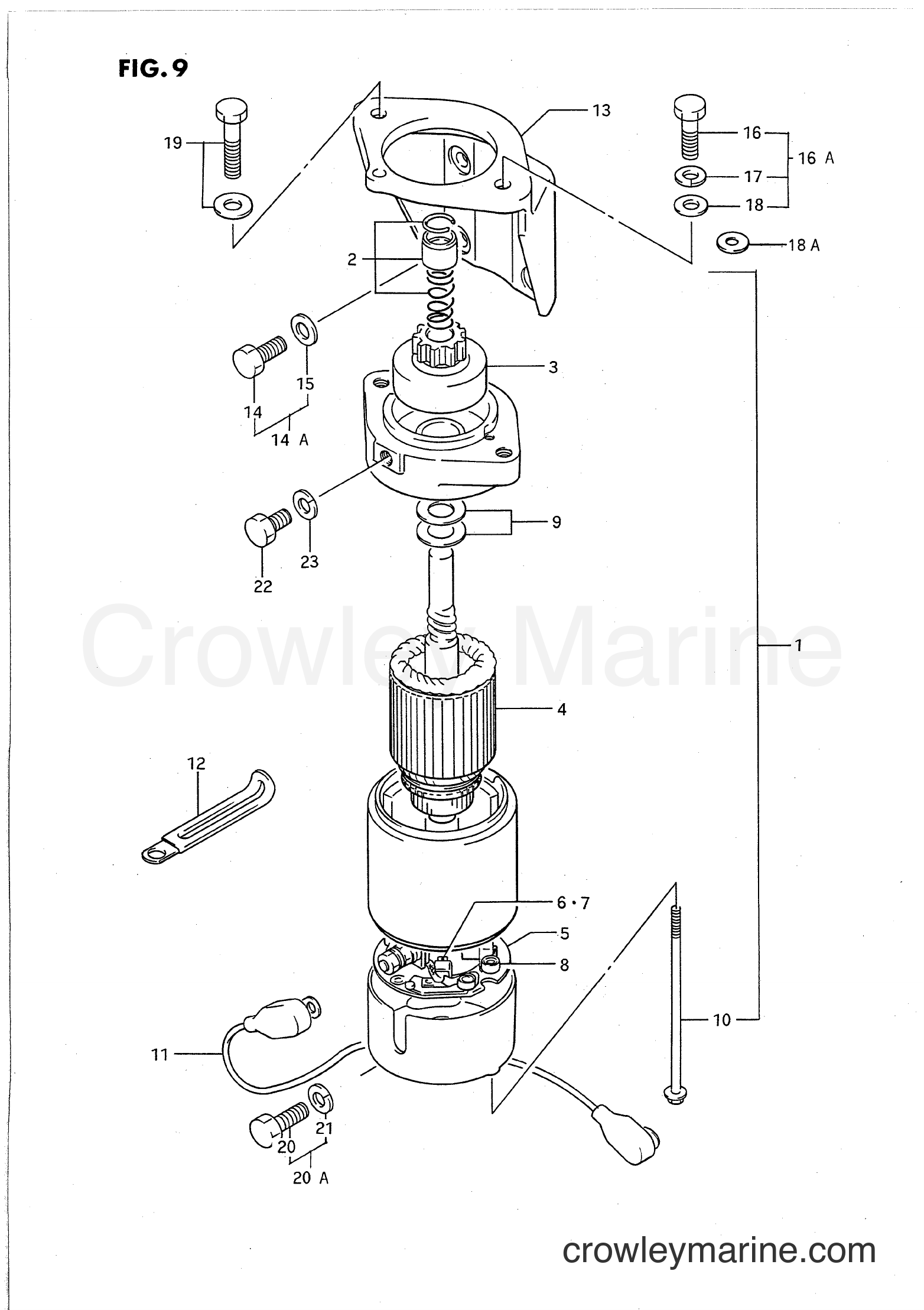 Suzuki Marine PU85 - STARTING MOTOR