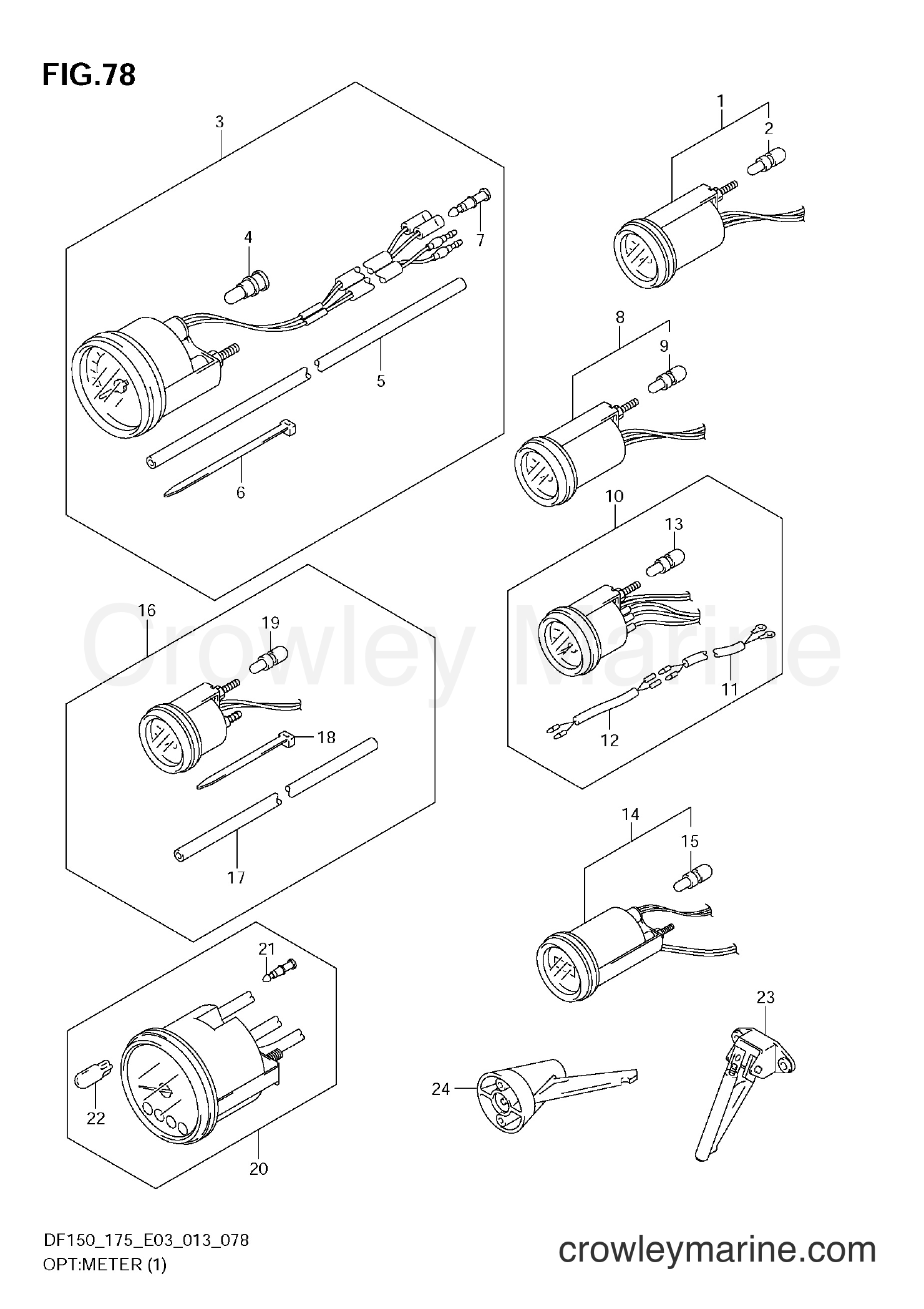 Suzuki Marine DF175 310001~ - OPT:METER (1)