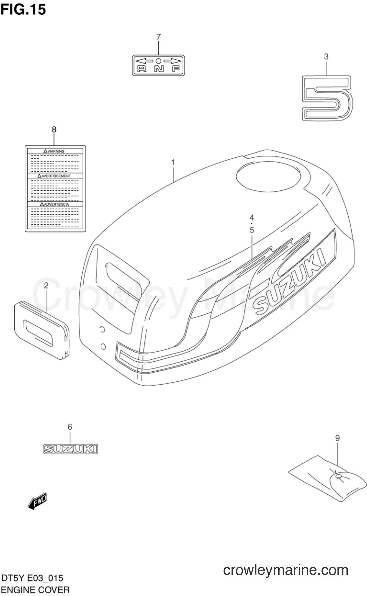 Suzuki Marine DT5Y - ENGINE COVER