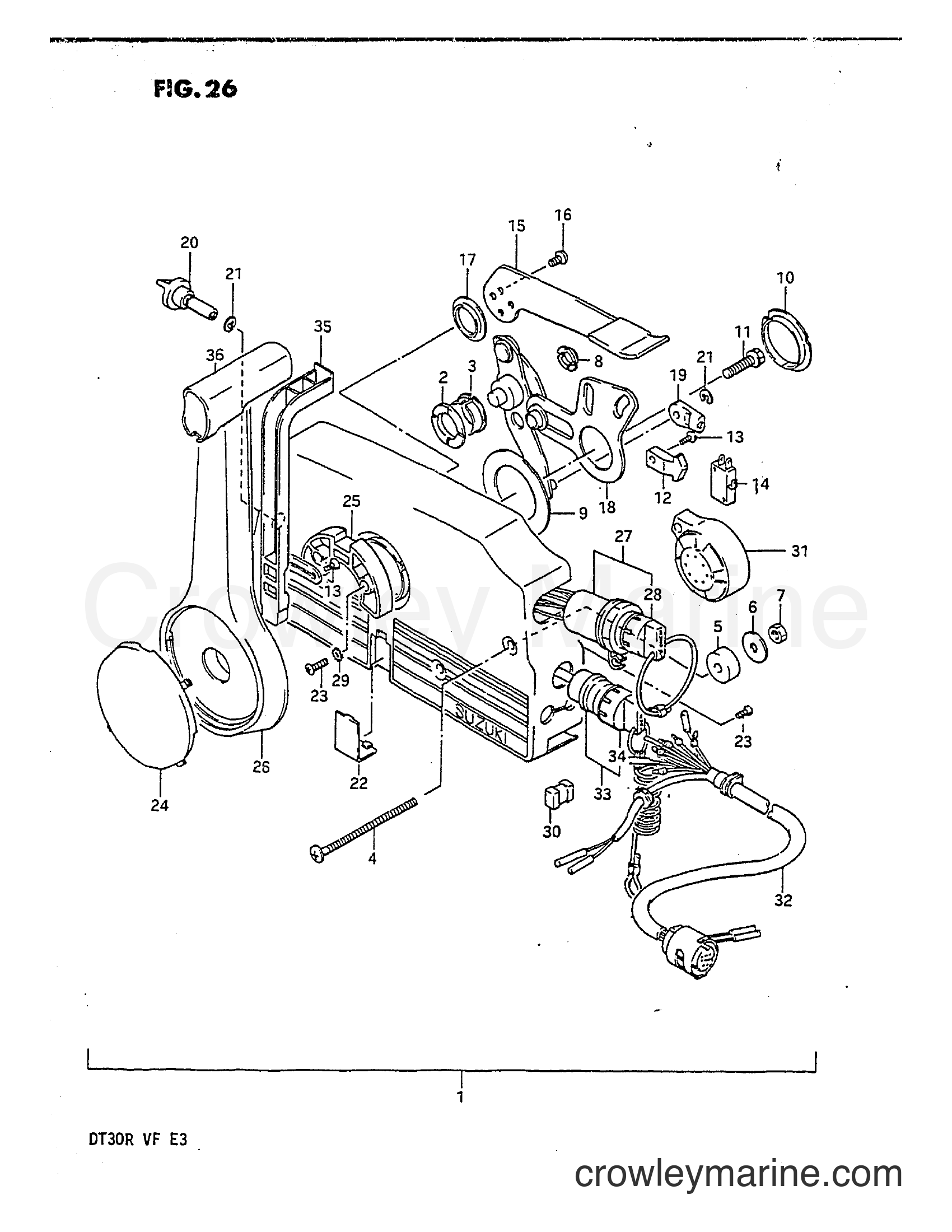 Suzuki Marine DT30 - REMOTE CONTROL (MODEL VF)