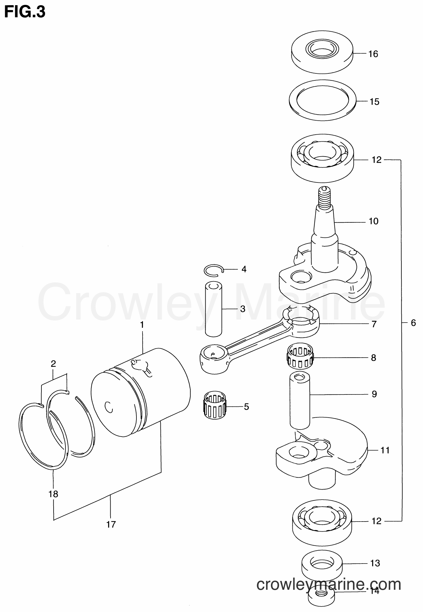 Suzuki Marine DT4 - CRANKSHAFT (DT4)