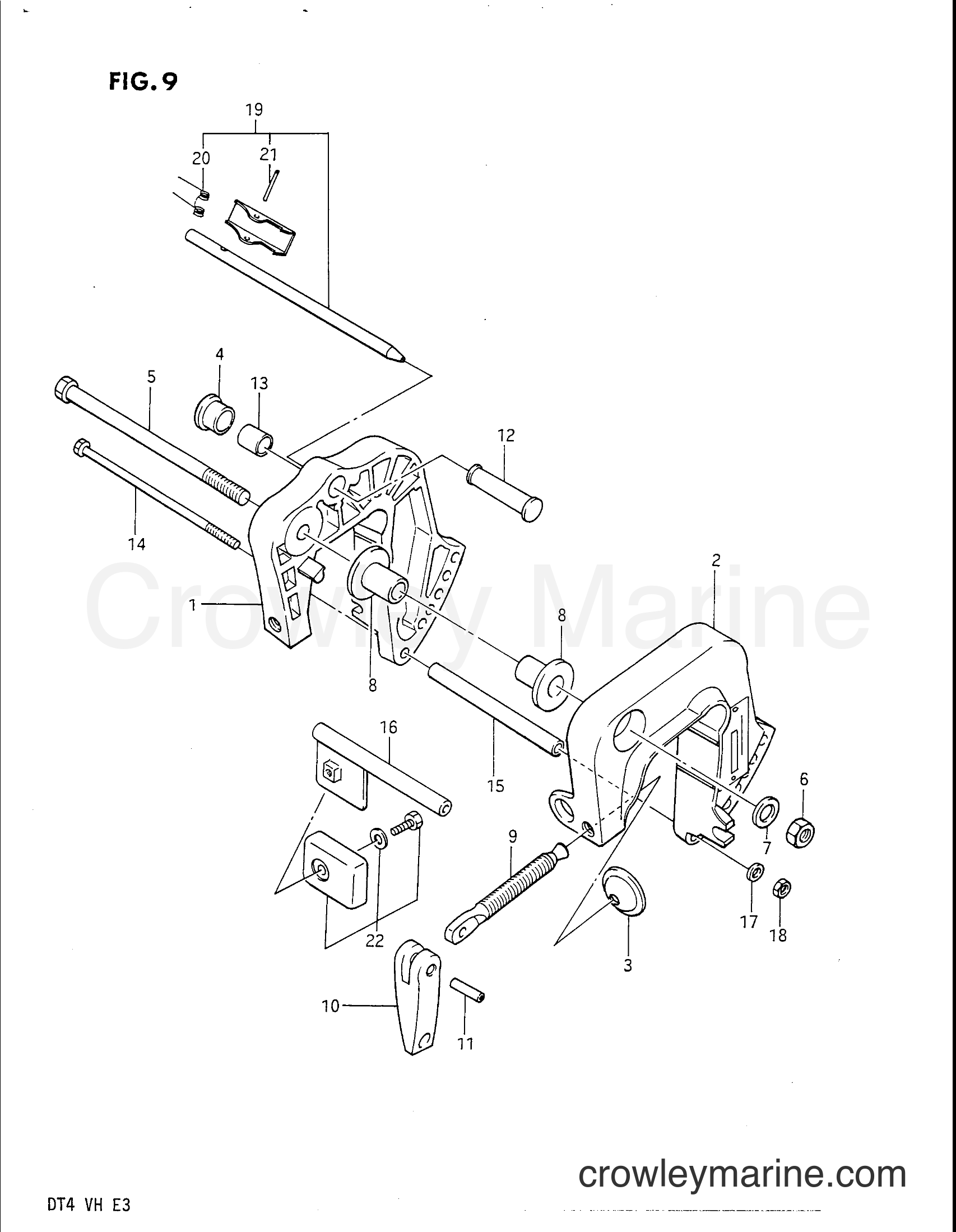 Suzuki Marine DT4V - CLAMP BRACKET
