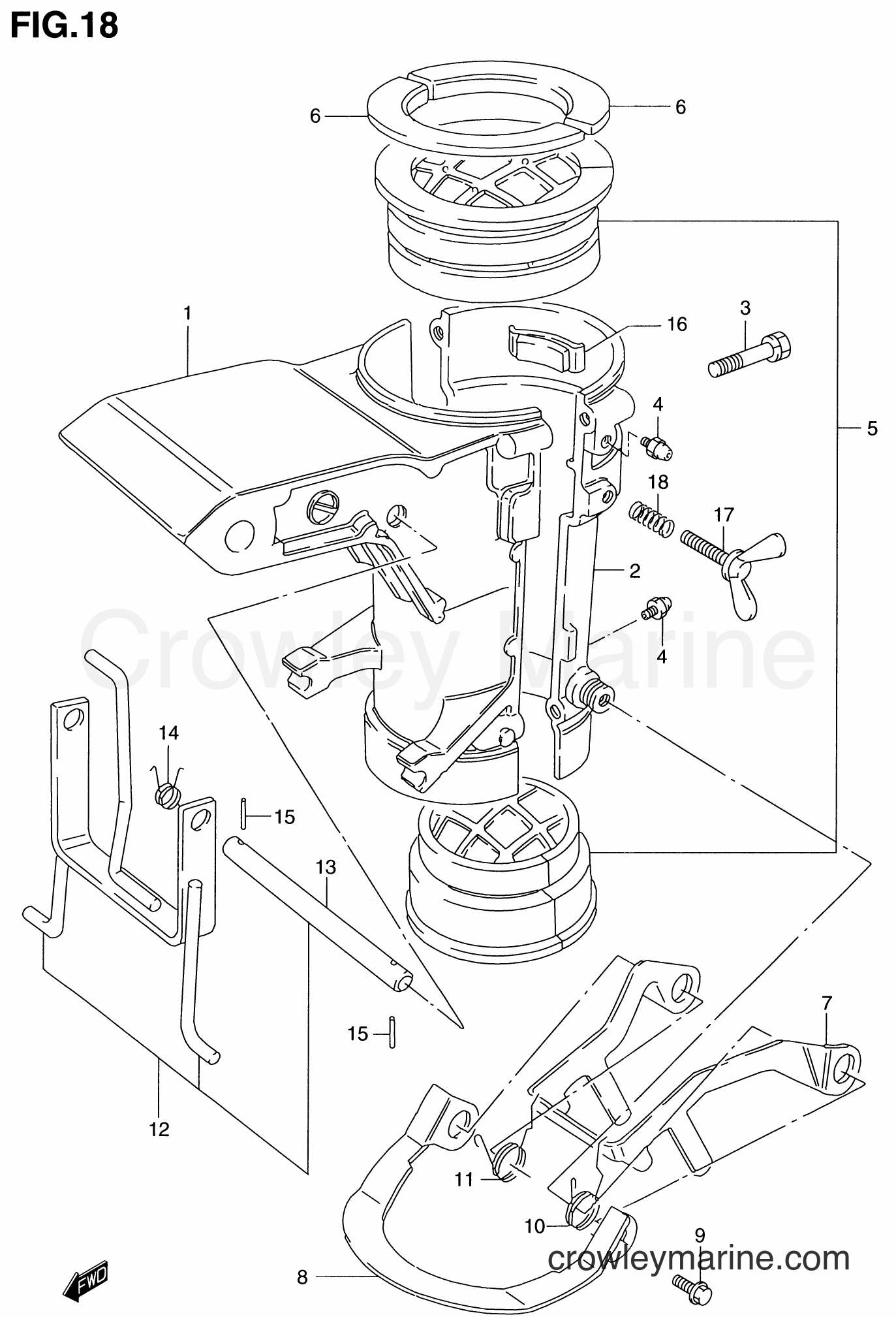 Suzuki Marine DT4 - SWIVEL BRACKET