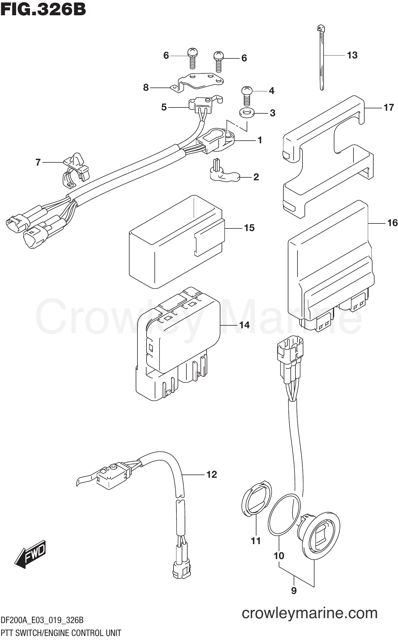 Suzuki Marine DF150AT 910001~ - PTT SWITCH/ENGINE CONTROL UNIT (DF175AT)(DF175AZ)