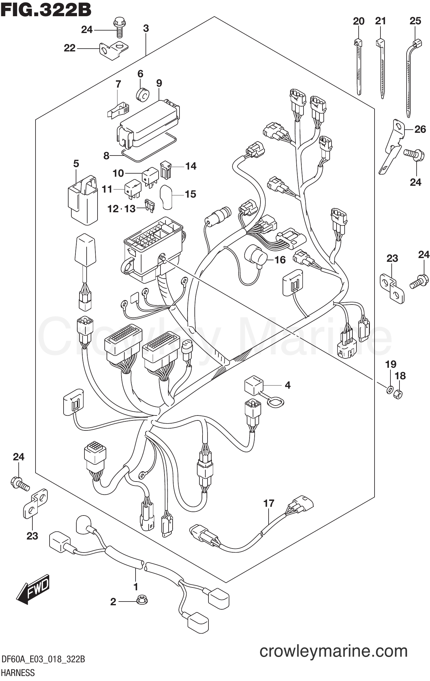Suzuki Marine DF50A 810001~ - HARNESS (DF50AVT)
