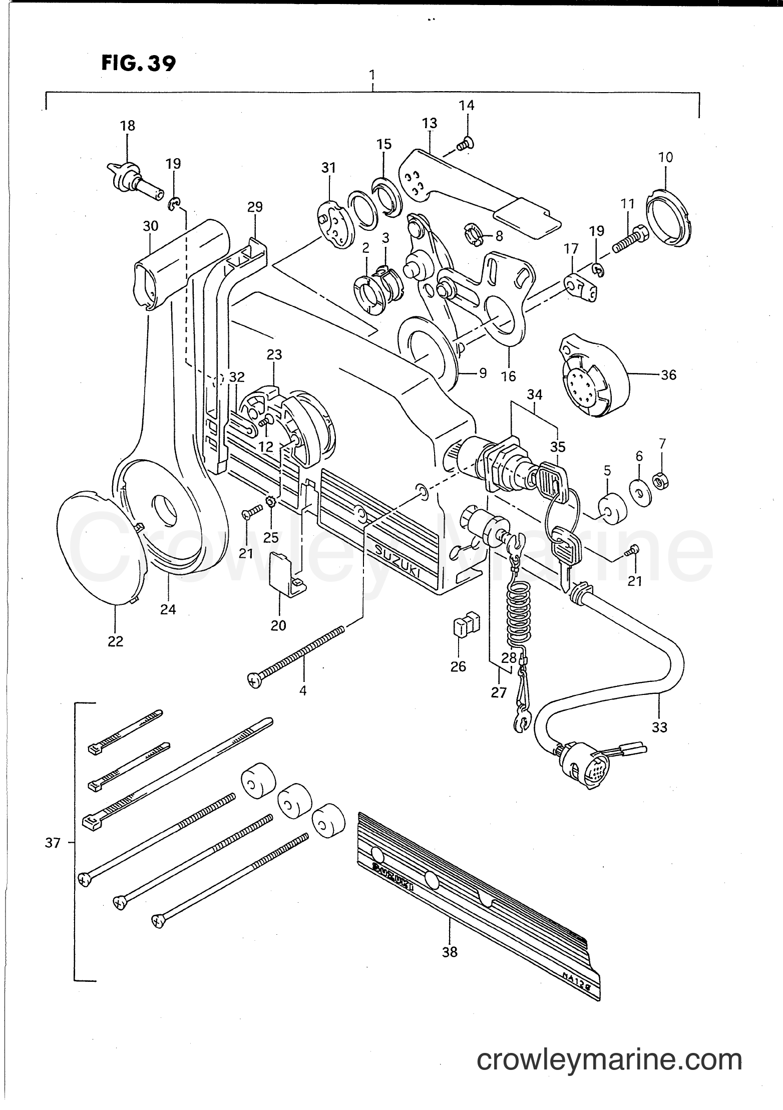 Suzuki Marine DT8C - OPTIONAL : REMOTE CONTROL (MODEL:93~97)