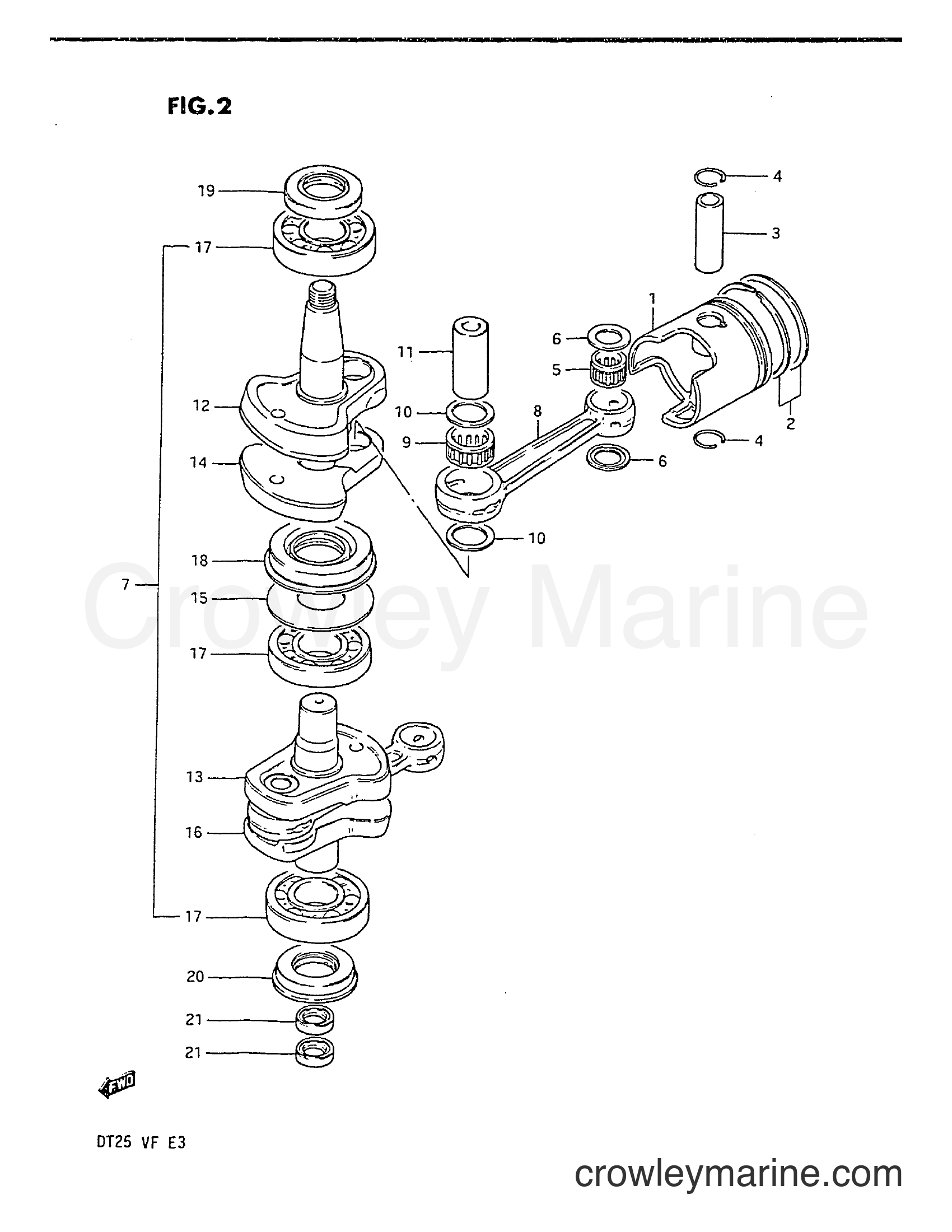 Suzuki Marine DT25 - CRANKSHAFT