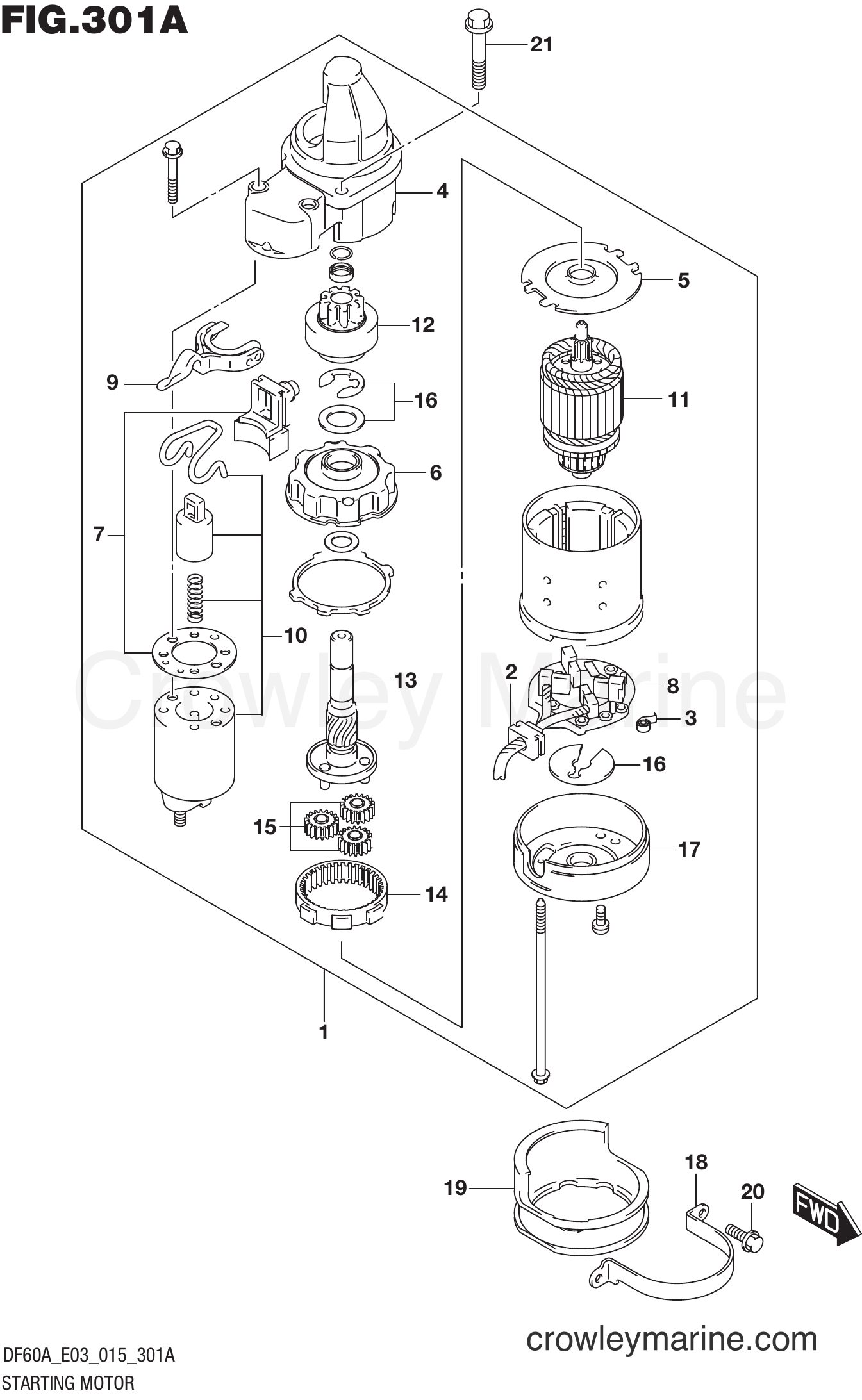 Suzuki Marine DF60AVT 510001~ - STARTING MOTOR