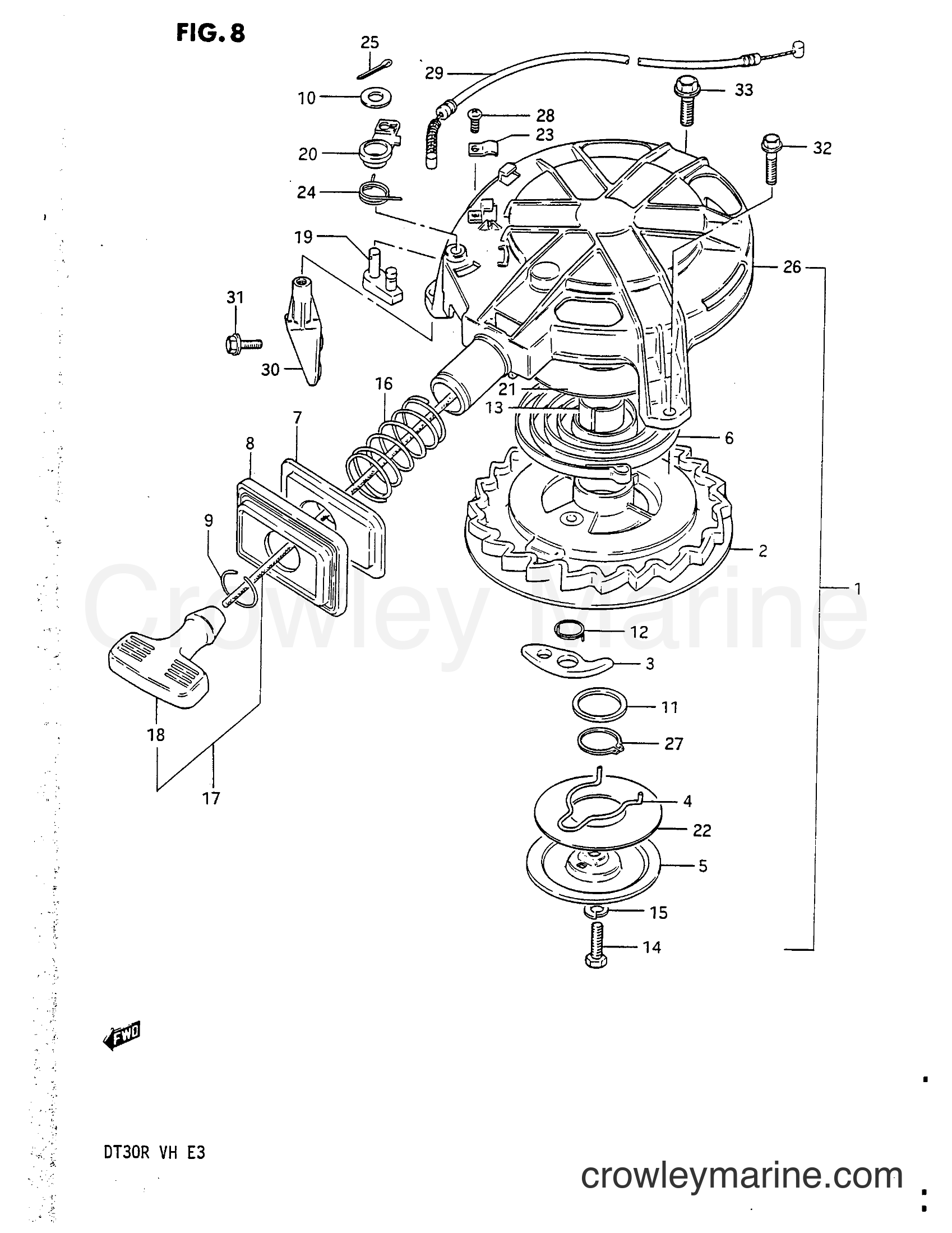 Suzuki Marine DT30 - RECOIL STARTER