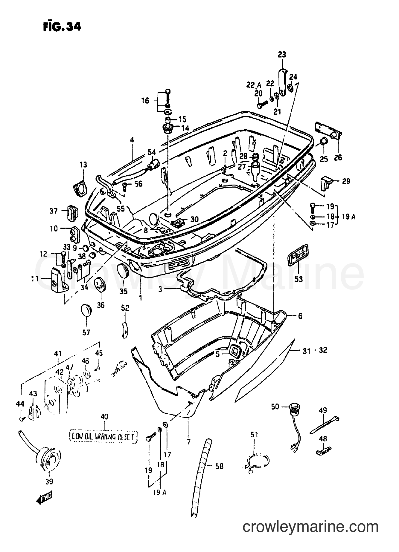 Suzuki Marine DT55 - LOWER COVER