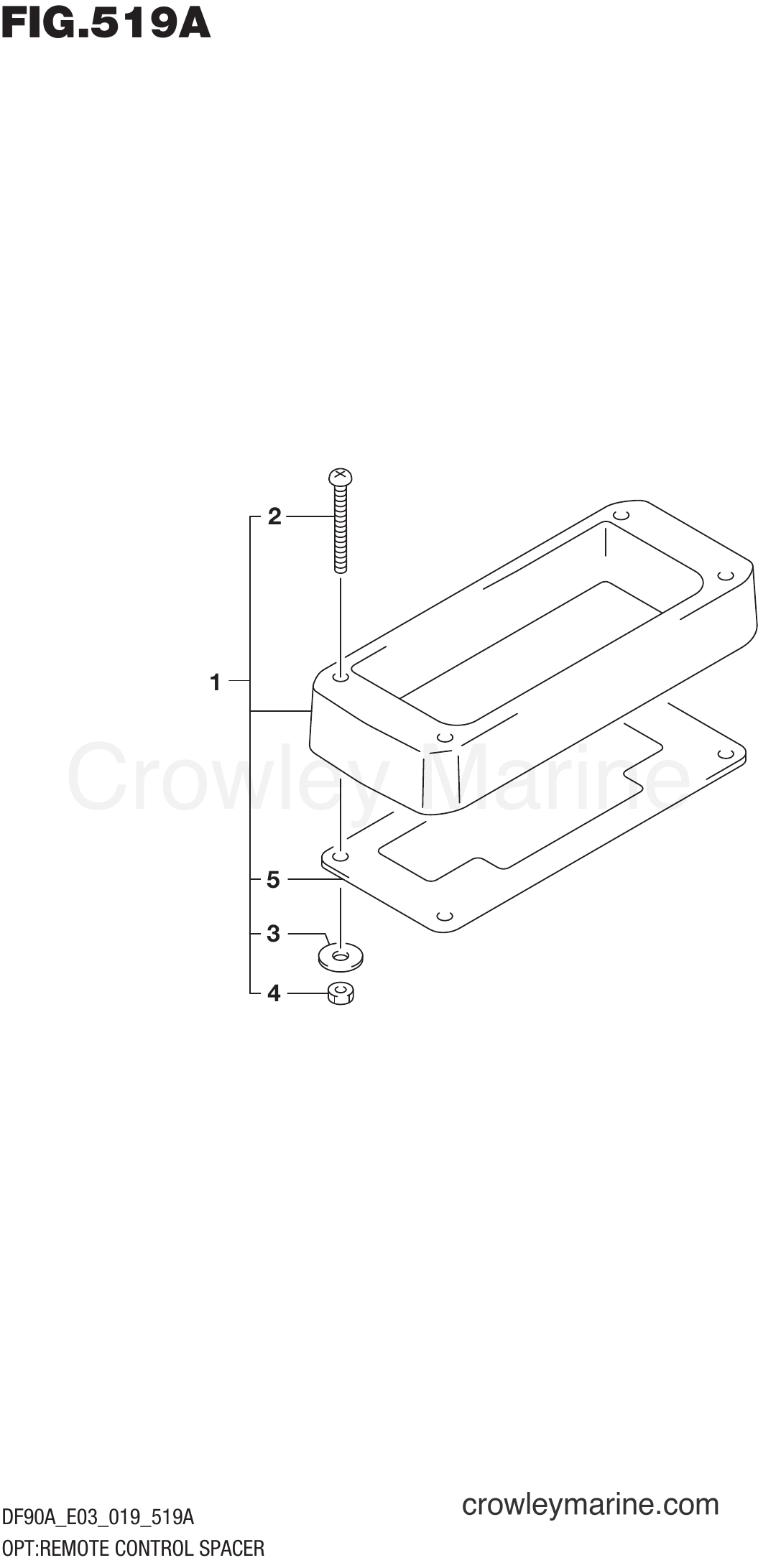 Suzuki Marine DF90A 910001~ - OPT:REMOTE CONTROL SPACER