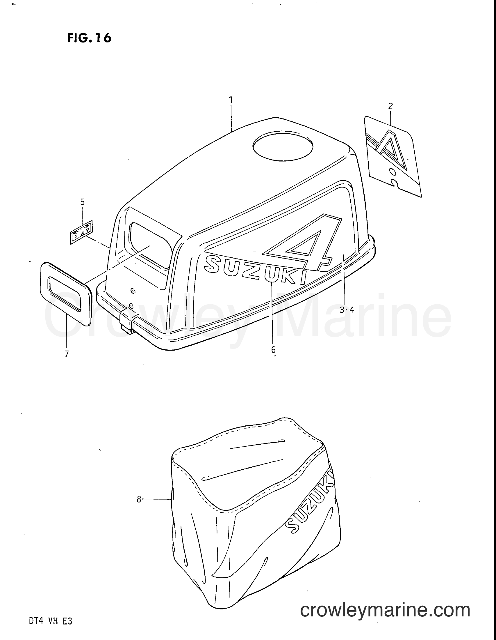 Suzuki Marine DT4V - ENGINE COVER (MODEL VF)