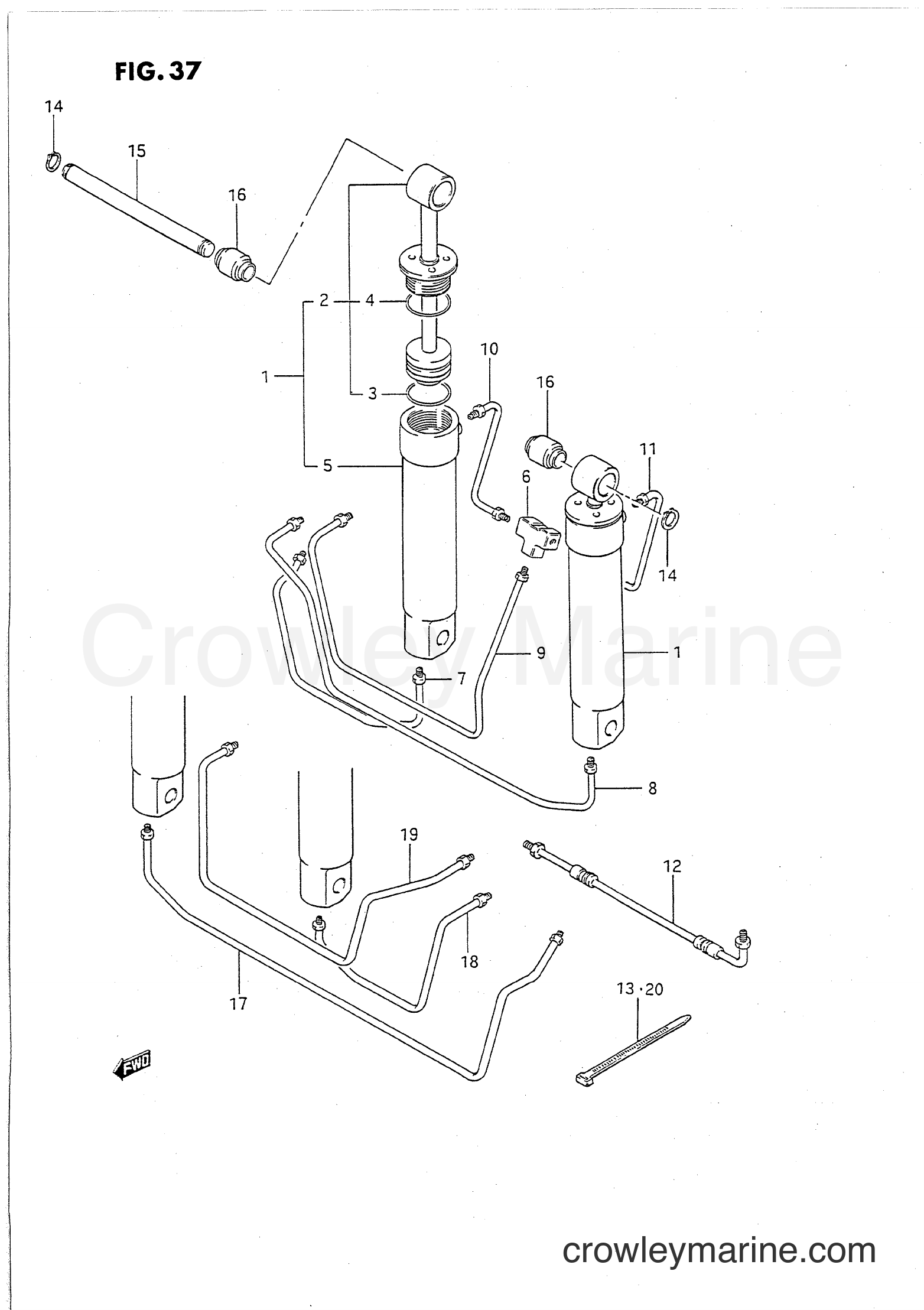 Suzuki Marine PU55 - OPT : TRIM CYLINDER
