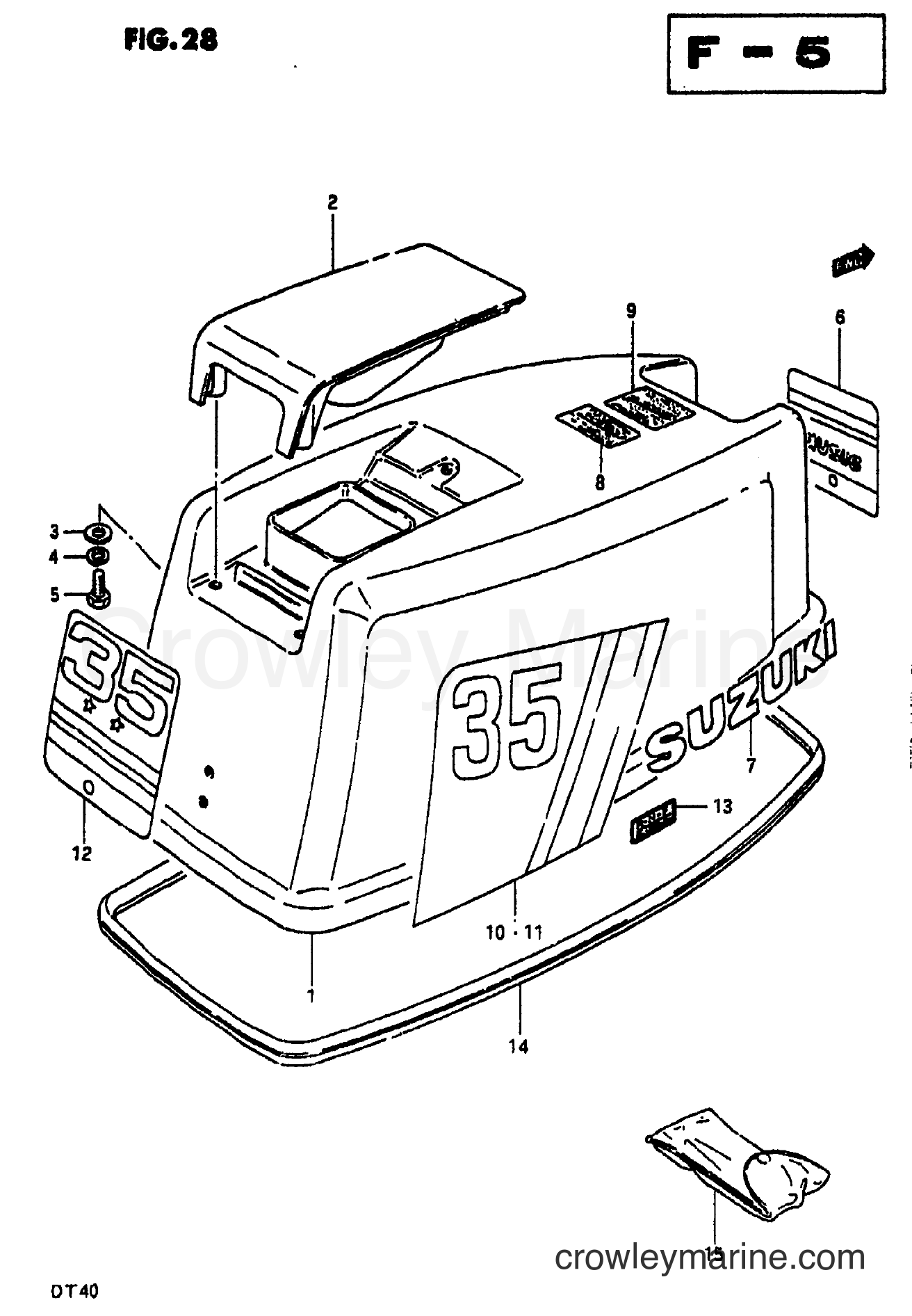Suzuki Marine DT35 - ENGINE COVER (DT35)