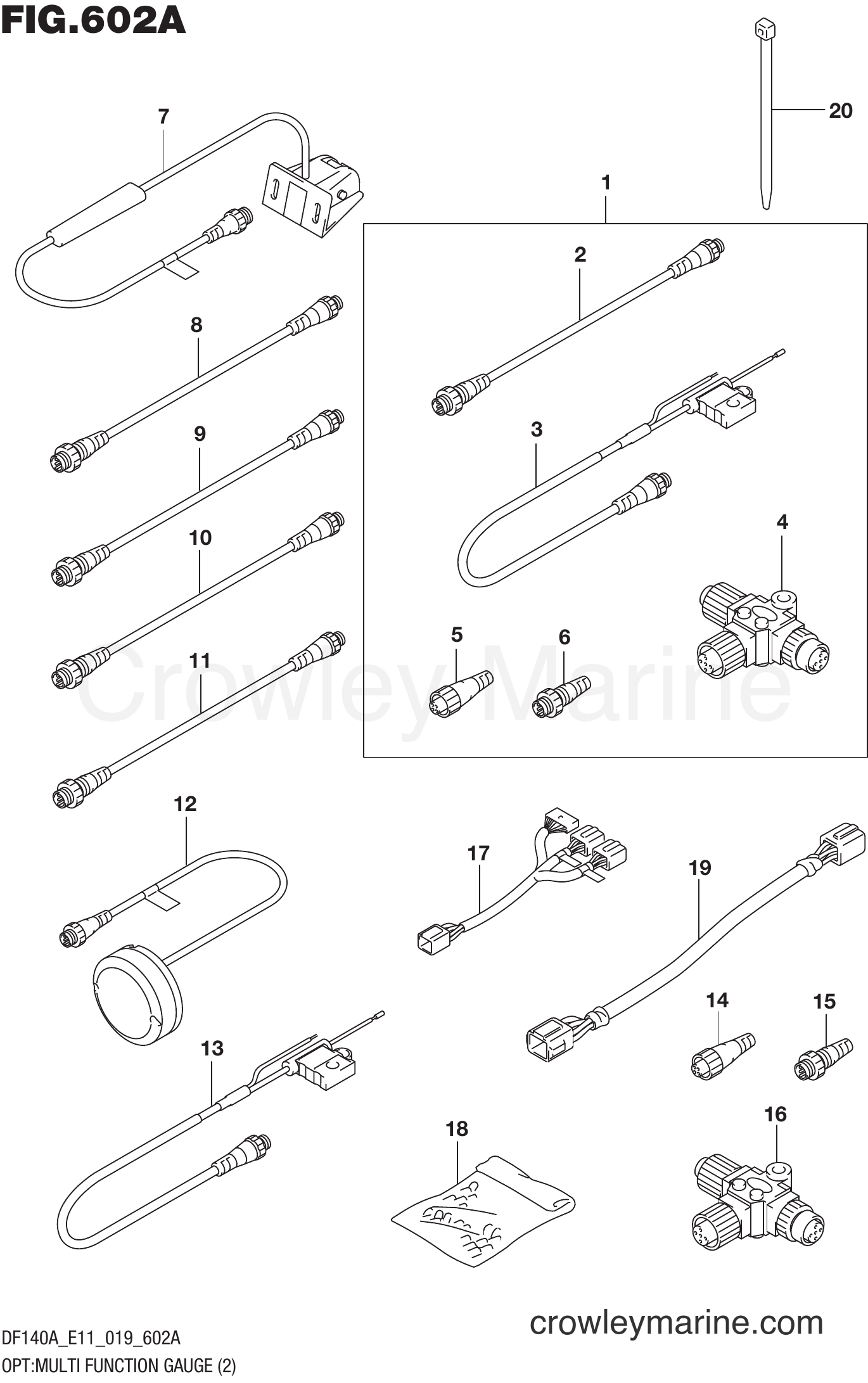 Suzuki Marine DF115AT 910001~ - OPT:MULTI FUNCTION GAUGE (2)