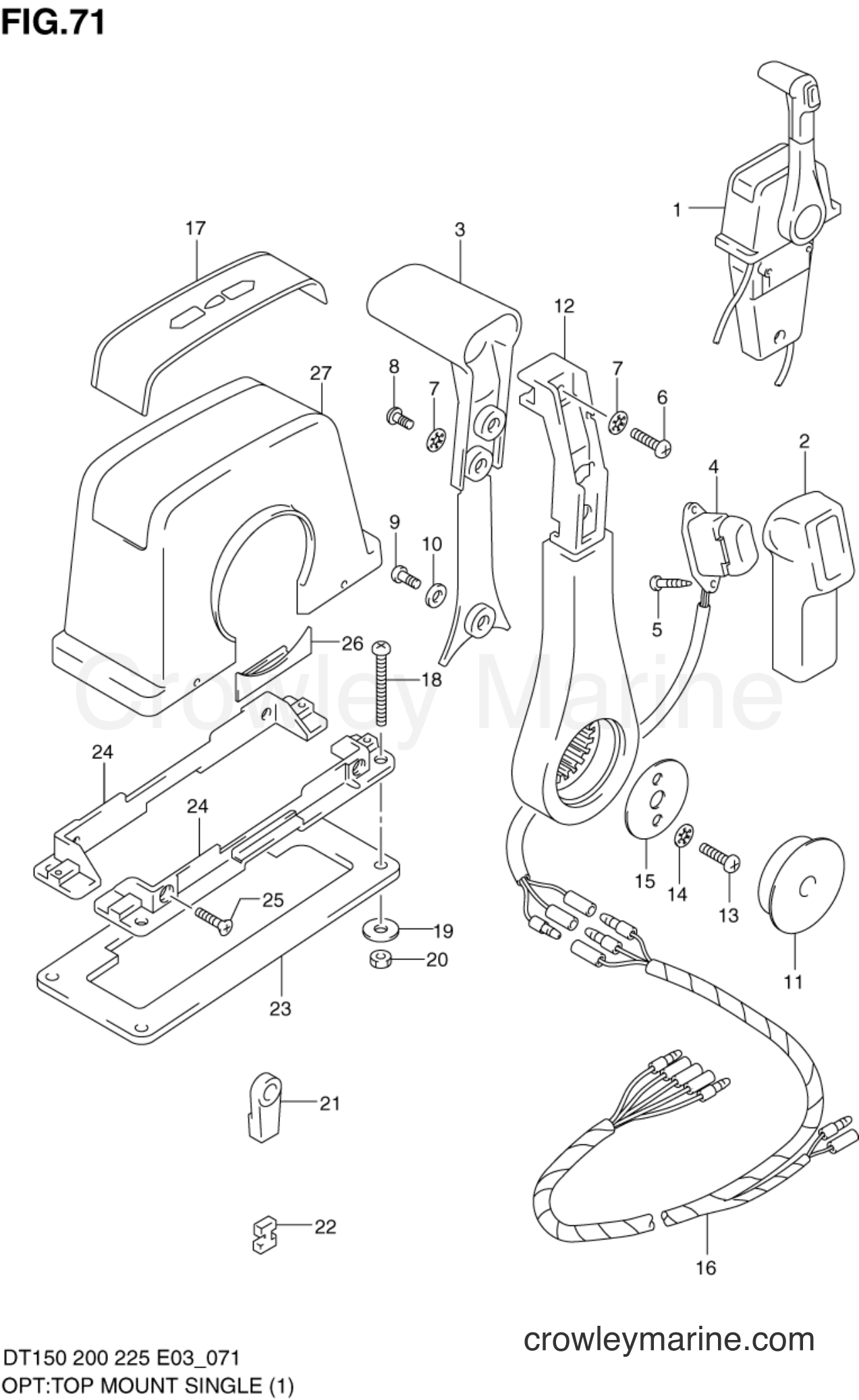Suzuki Marine DT200G - OPT:TOP MOUNT SINGLE (1)