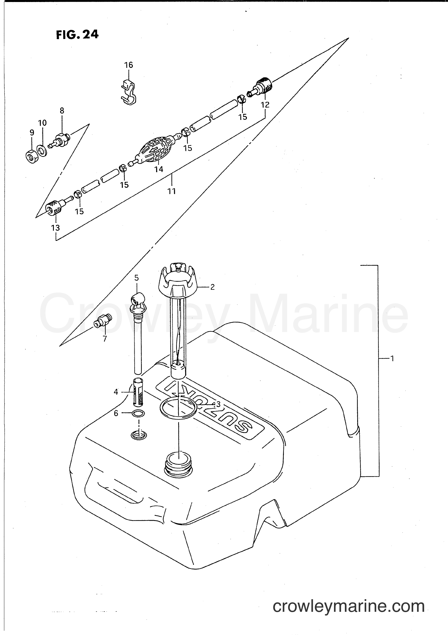Suzuki Marine PU55 - FUEL TANK (PLASTIC)