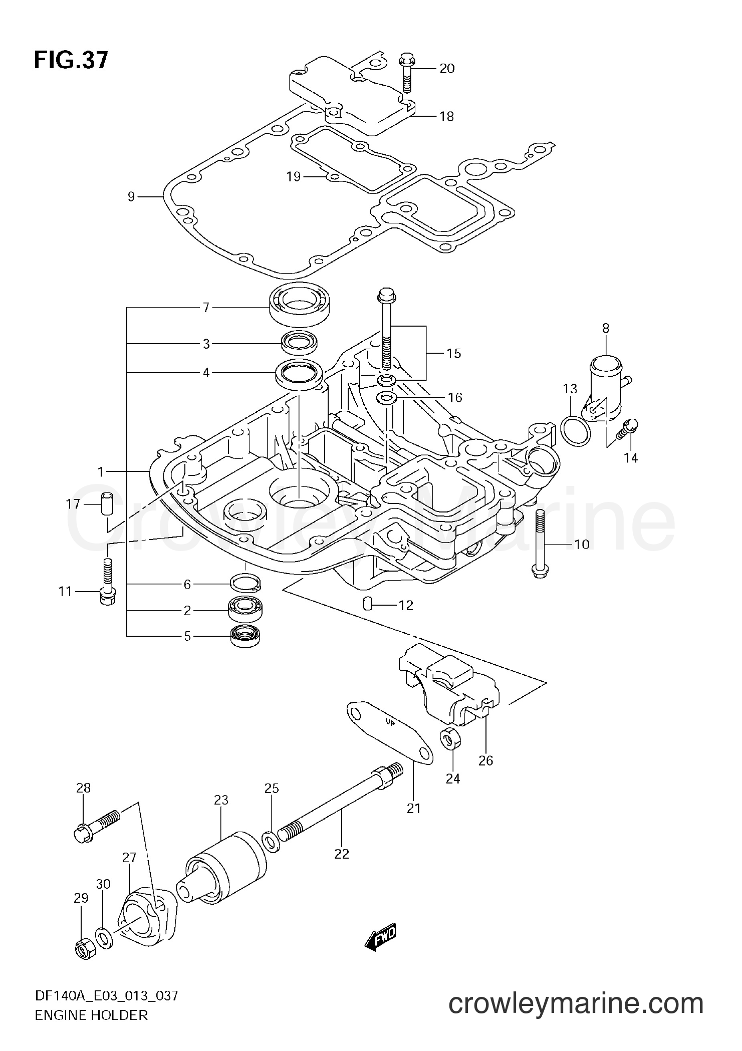 Suzuki Marine DF140A 310001~ - ENGINE HOLDER