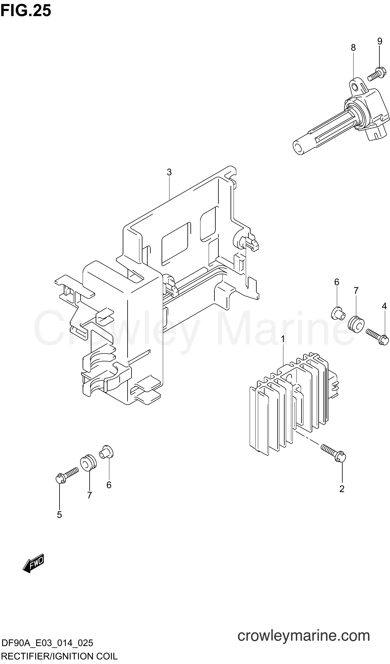 Suzuki Marine DF80A 410001~ - RECTIFIER/IGNITION COIL
