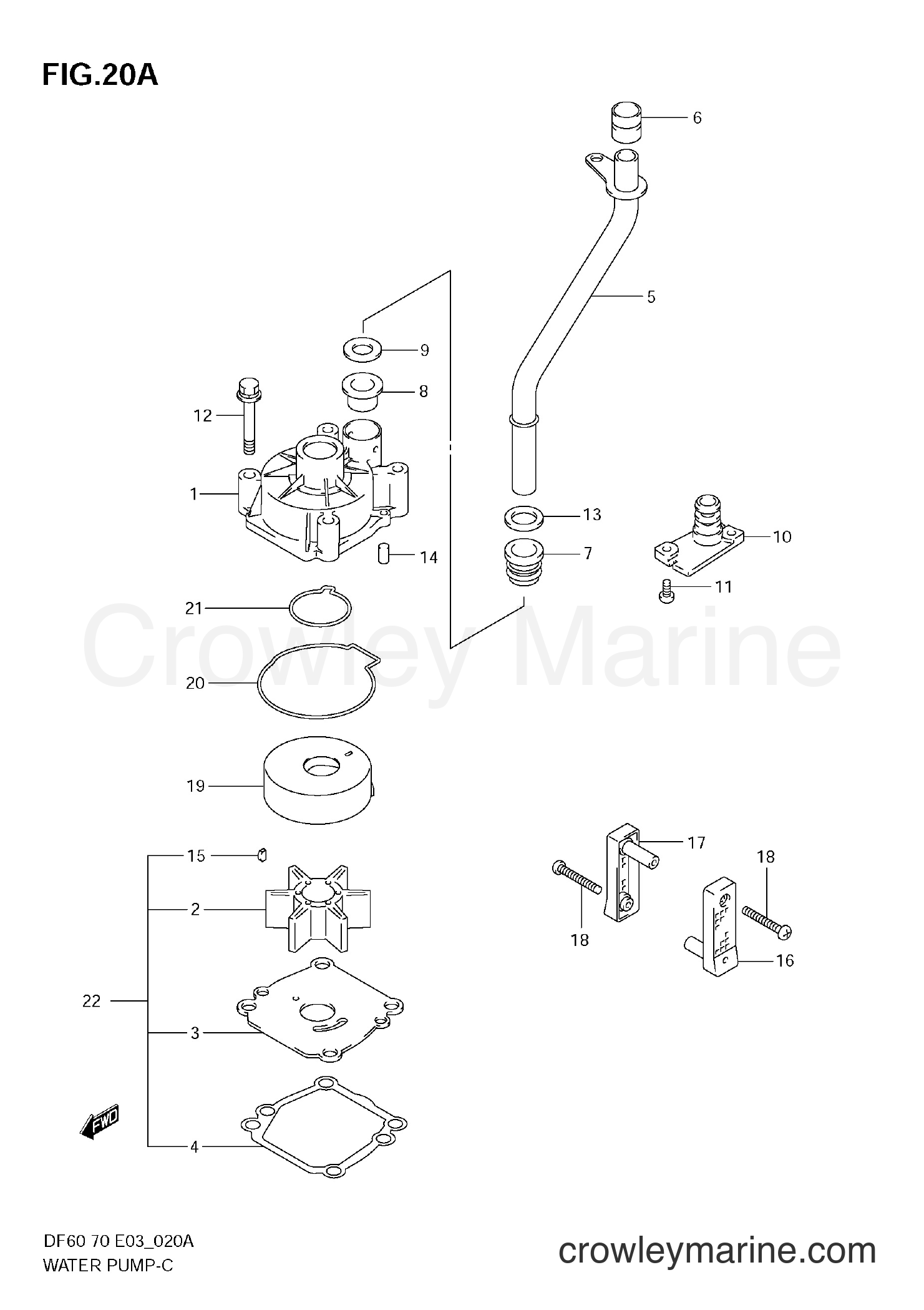 Suzuki Marine DF70 - WATER PUMP (MODEL:08~09)
