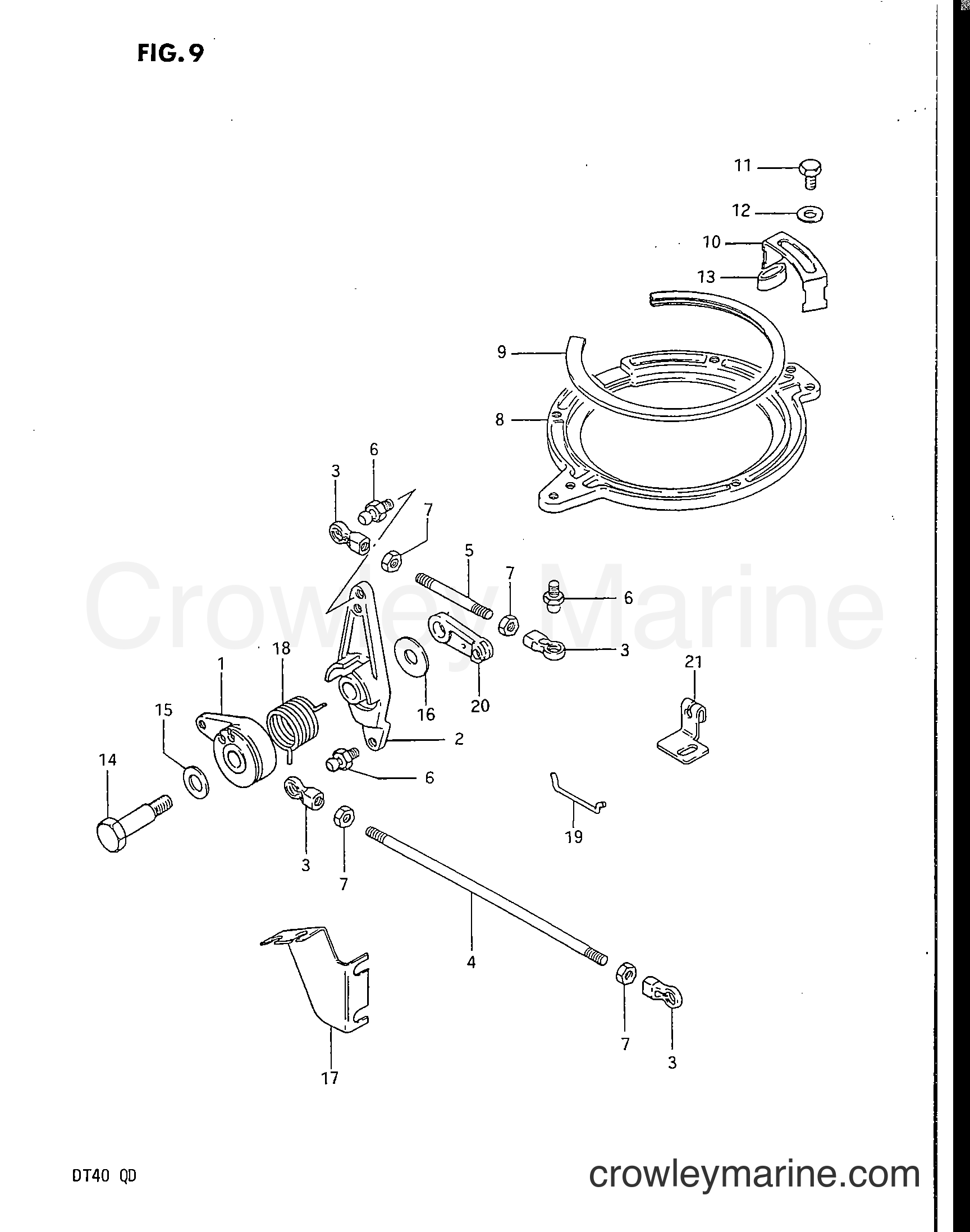 Suzuki Marine DT40 - THROTTLE CONTROL