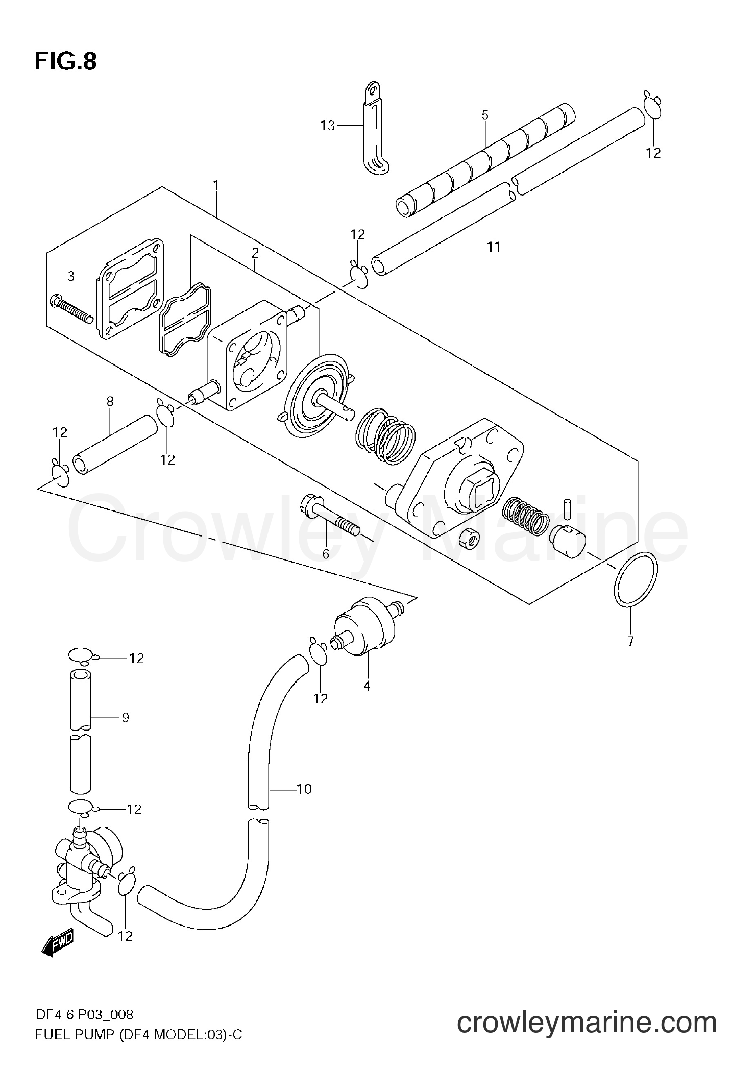 Suzuki Marine DF6 - FUEL PUMP (DF4 MODEL:03)