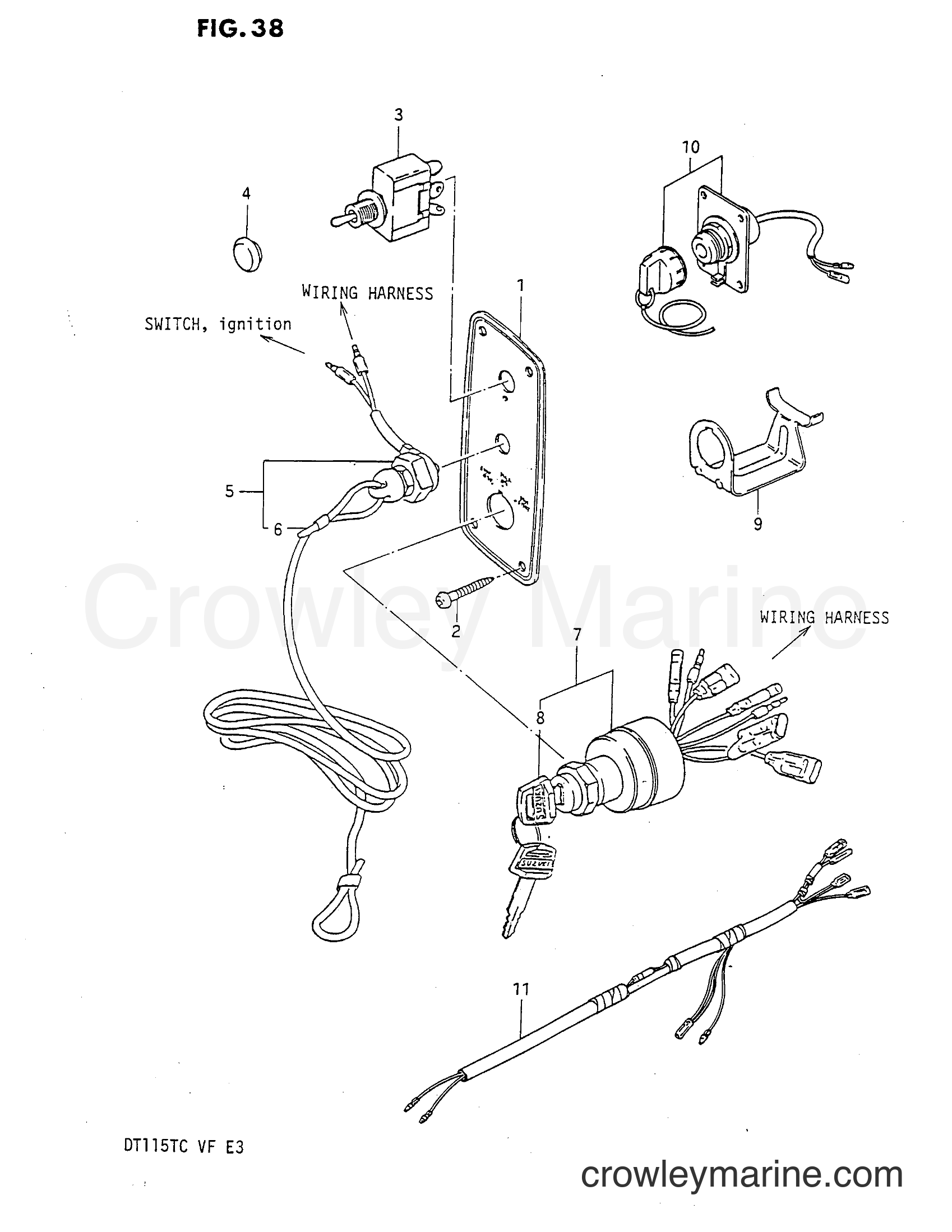 Suzuki Marine DT115 - OPT : IGNITION SWITCH