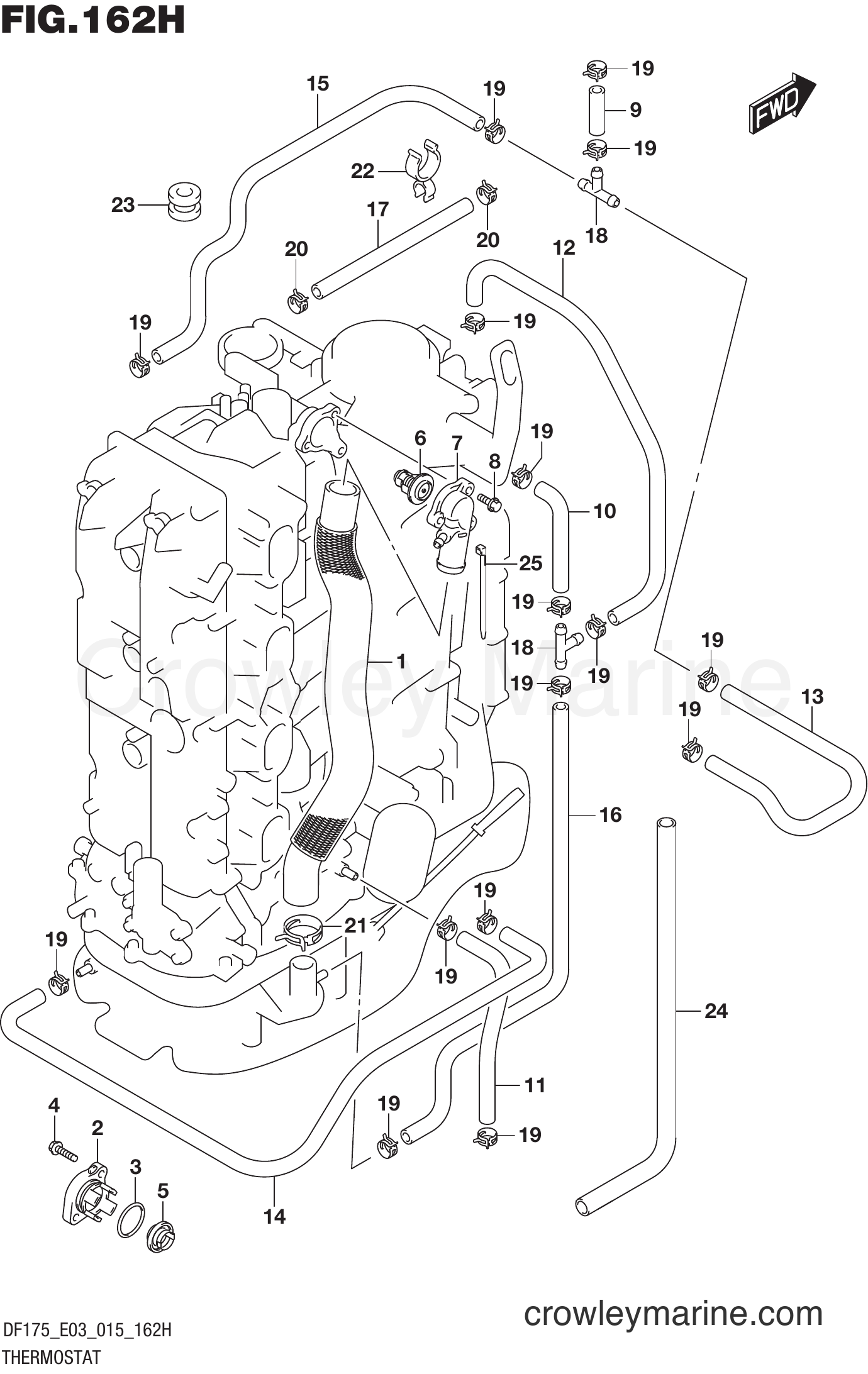 Suzuki Marine DF175ZG 51001~ - THERMOSTAT (DF175ZG E03)