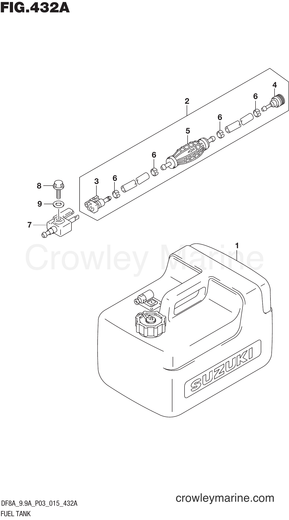 Suzuki Marine DF8A 510001~ - FUEL TANK