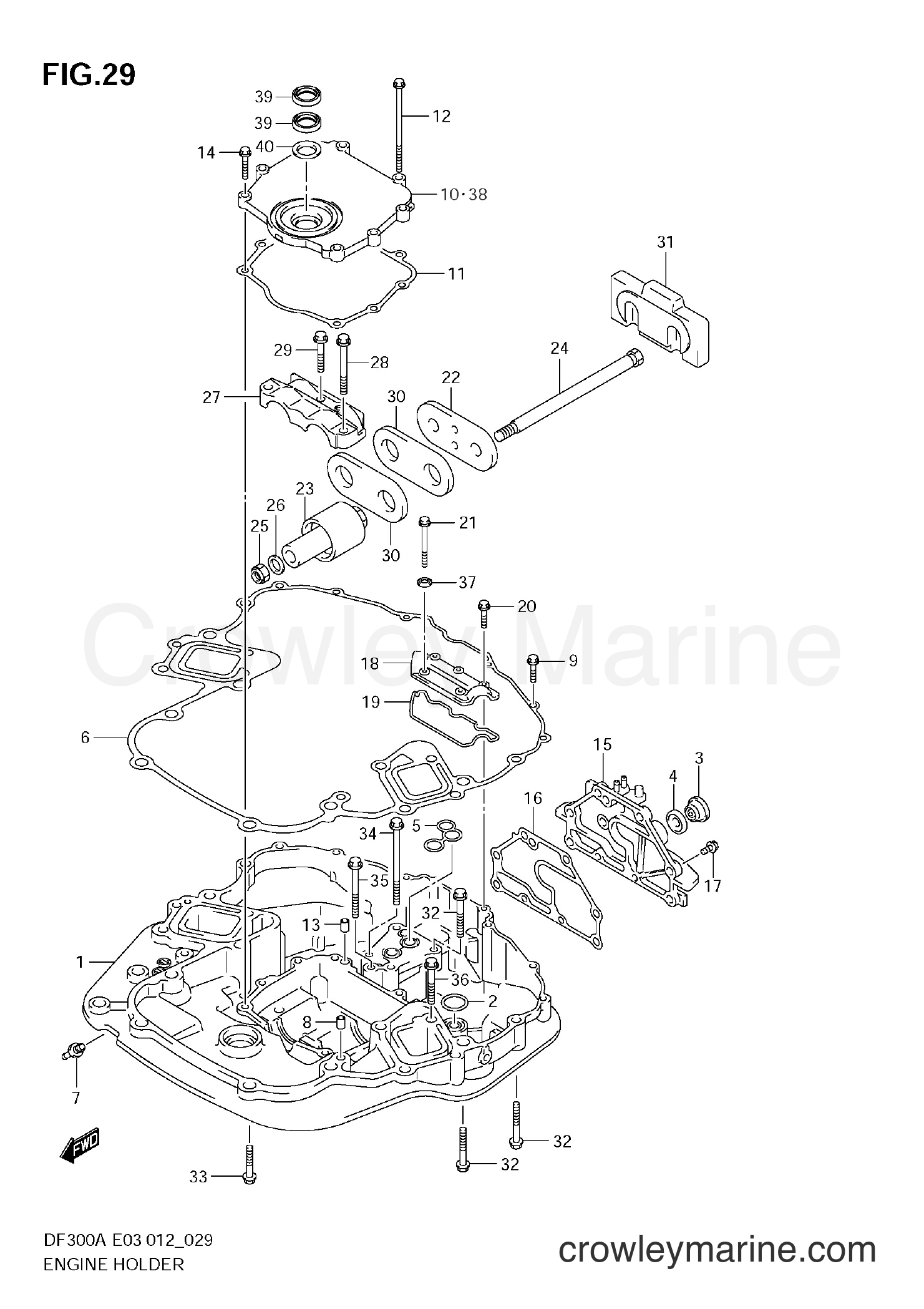 Suzuki Marine DF300AP 30002 - ENGINE HOLDER