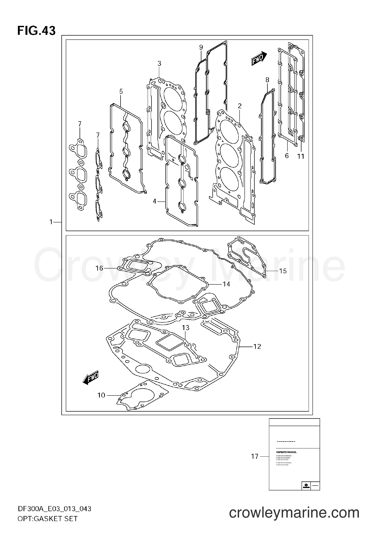 Suzuki Marine DF300AP 310001~ - OPT:GASKET SET