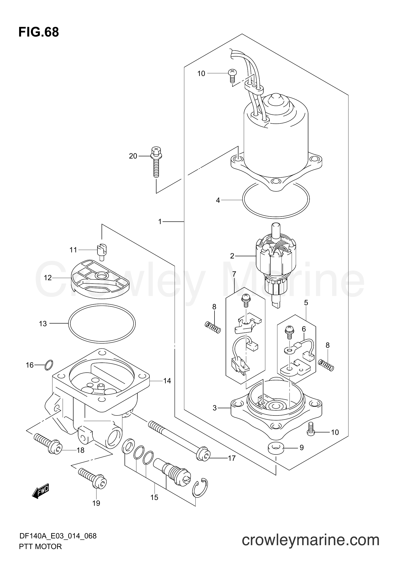 Suzuki Marine DF140AT 410001~ - PTT MOTOR (DF115AZ E03)