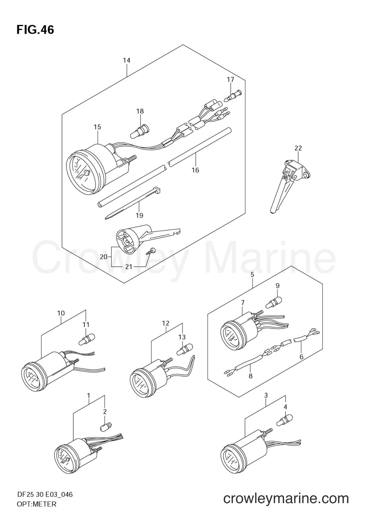 Suzuki Marine DF25 - OPT:METER
