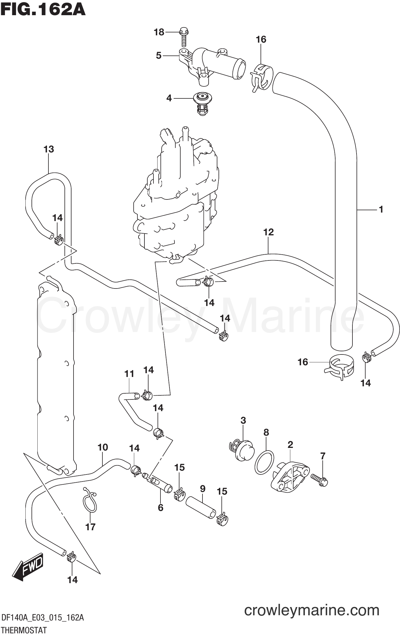 Suzuki Marine DF140AZ 510001~ - THERMOSTAT (DF100AT E03)