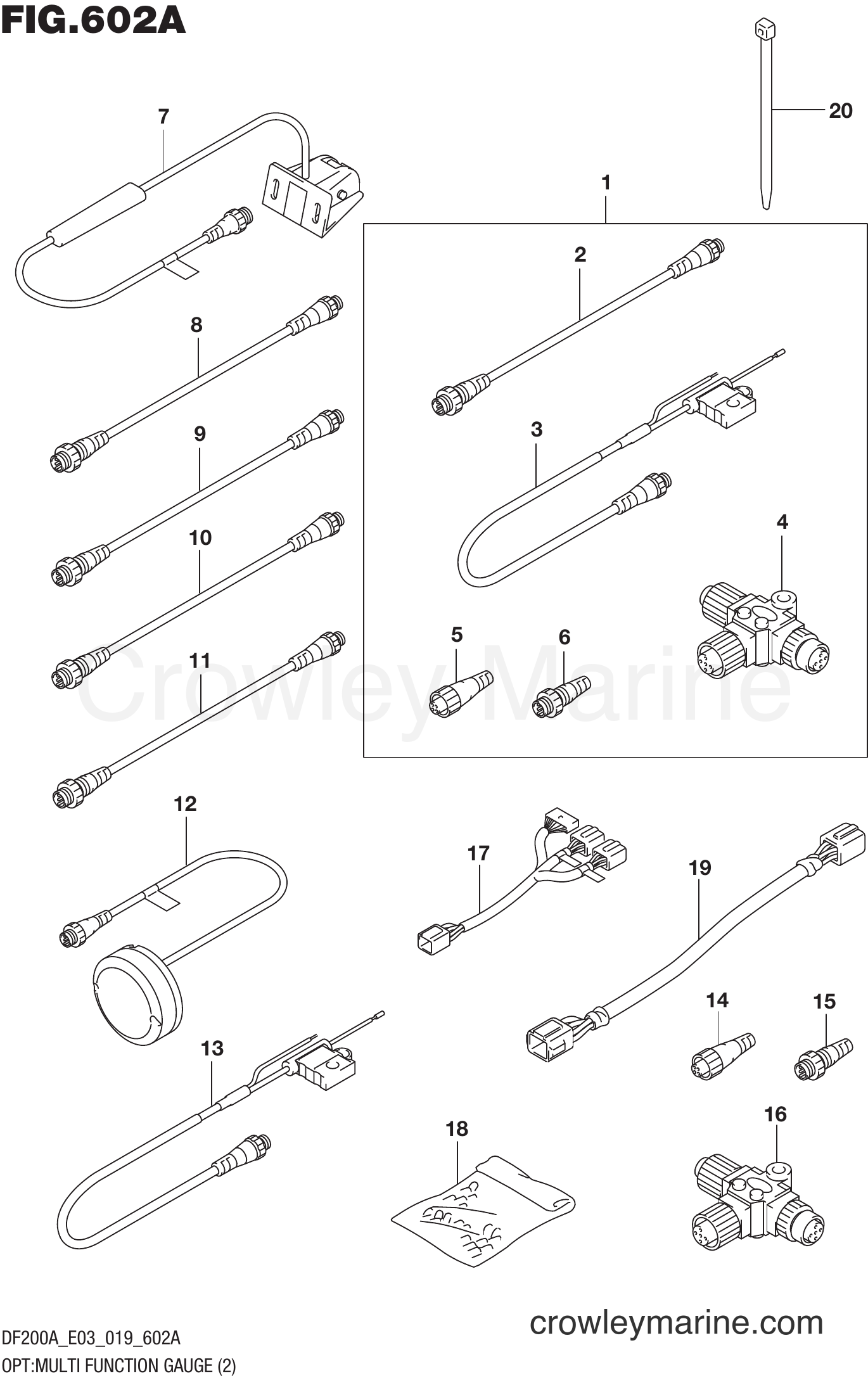 Suzuki Marine DF200AT 910001~ - OPT:MULTI FUNCTION GAUGE (2)
