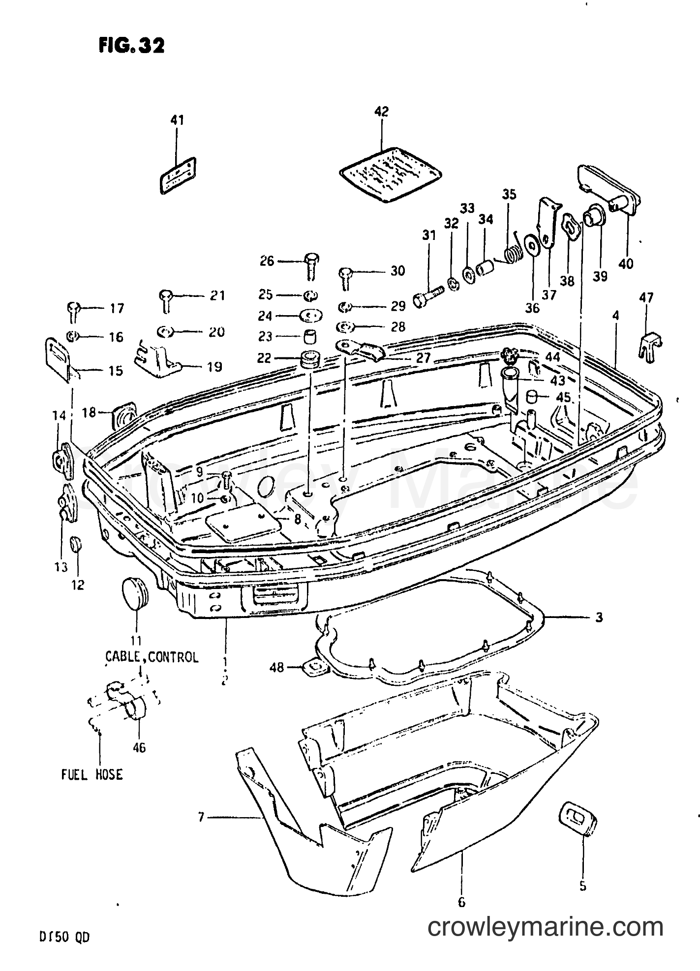 Suzuki Marine DT50 - LOWER COVER