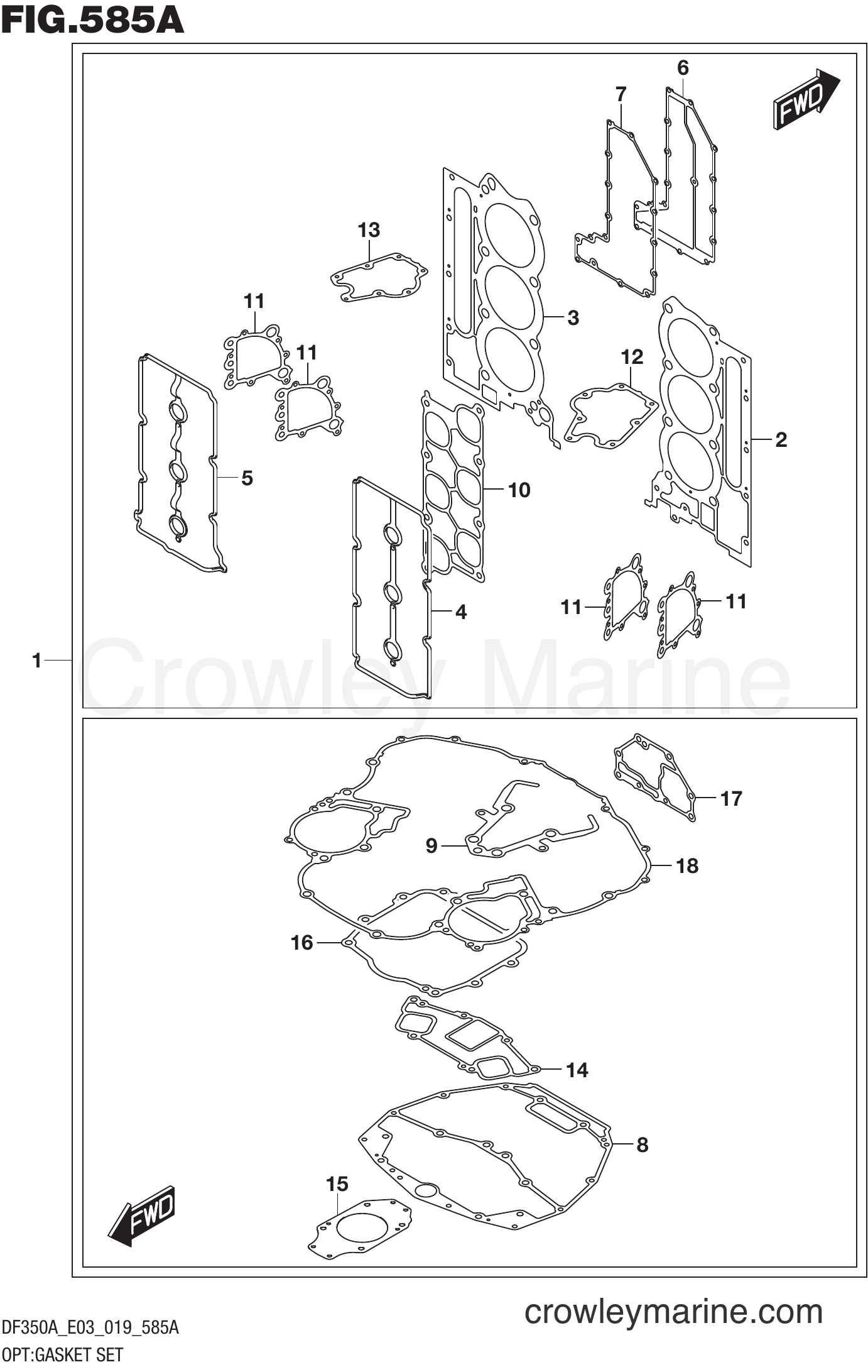 Suzuki Marine DF350A 910001~ - OPT:GASKET SET