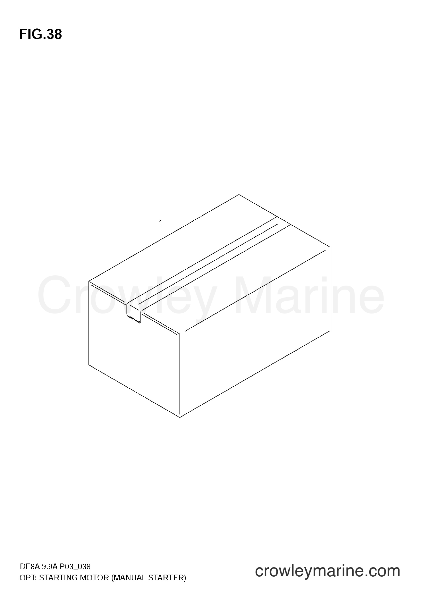 Suzuki Marine DF9.9A - OPT:STARTING MOTOR (MANUAL STARTER)