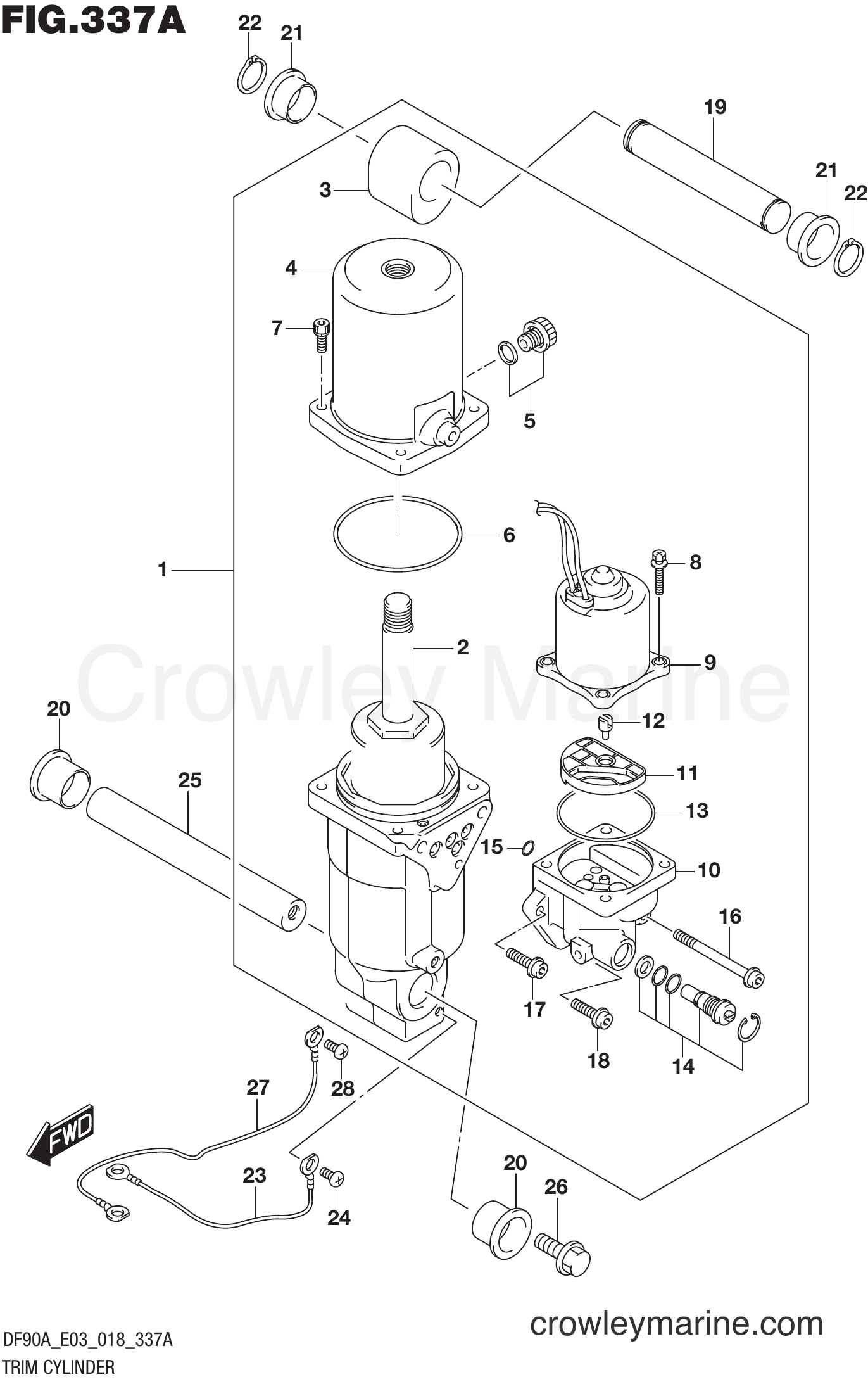 Suzuki Marine DF90A 810001~ - TRIM CYLINDER