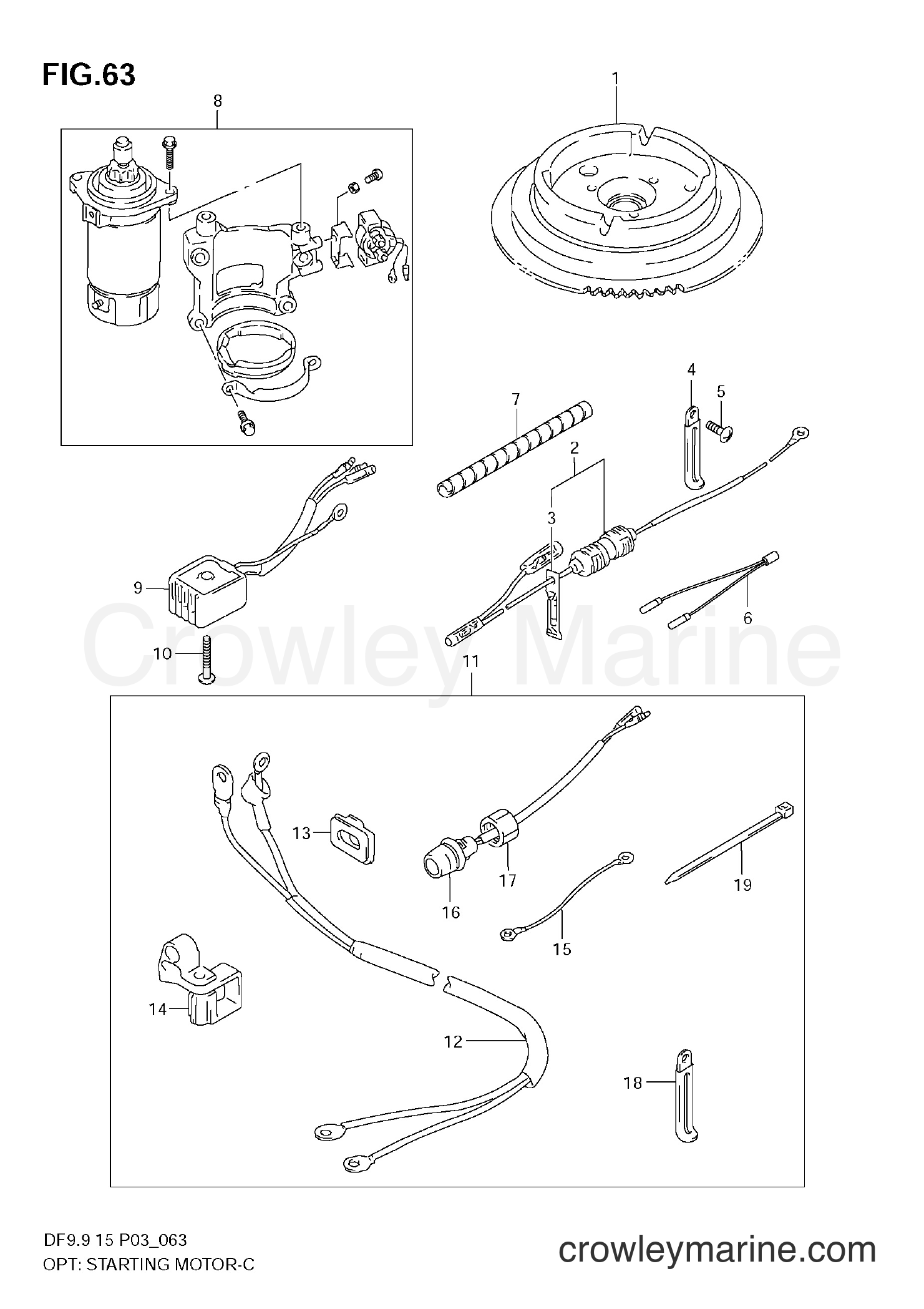 Suzuki Marine DF15 - OPT:STARTING MOTOR