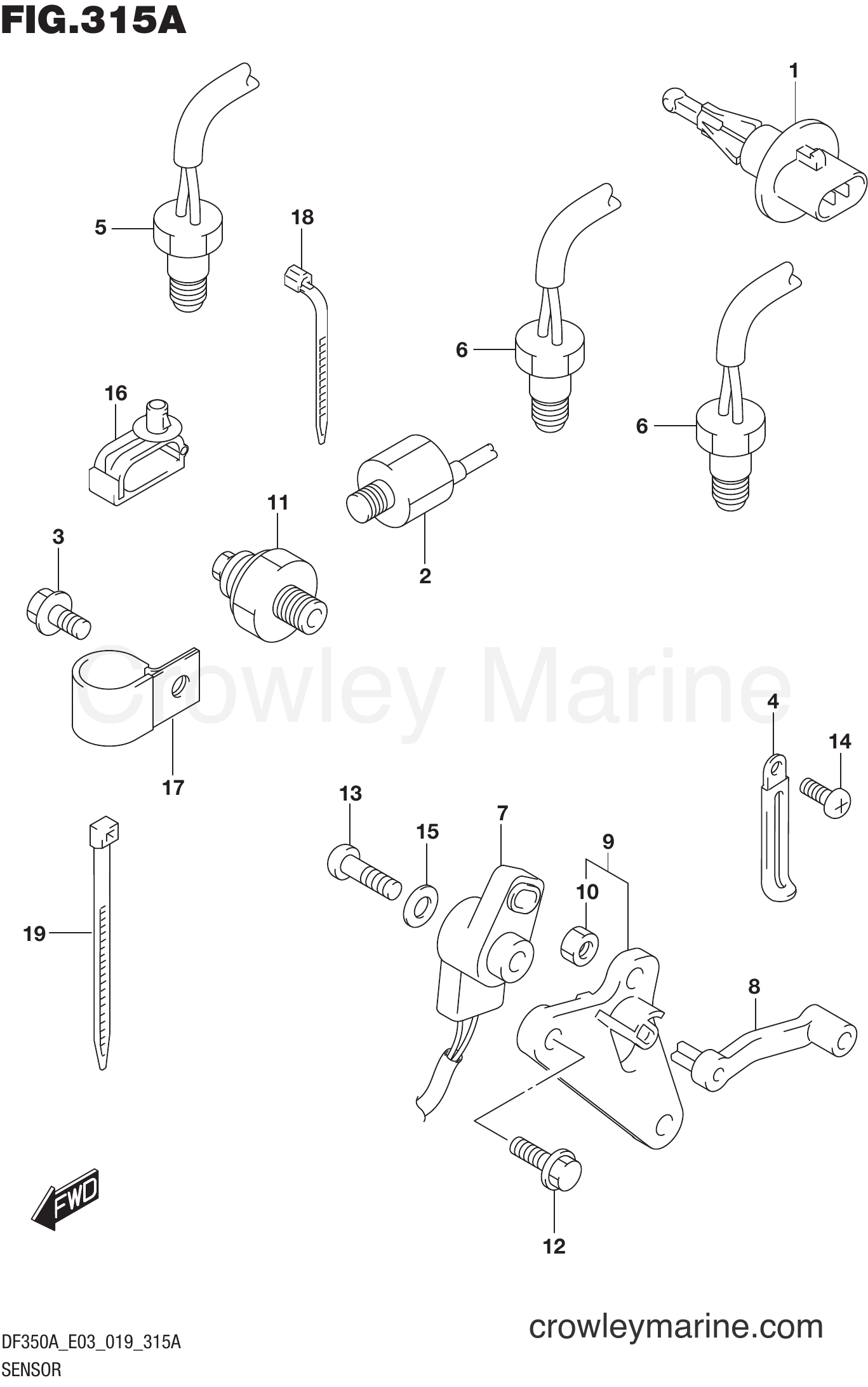 Suzuki Marine DF350A 910001~ - SENSOR